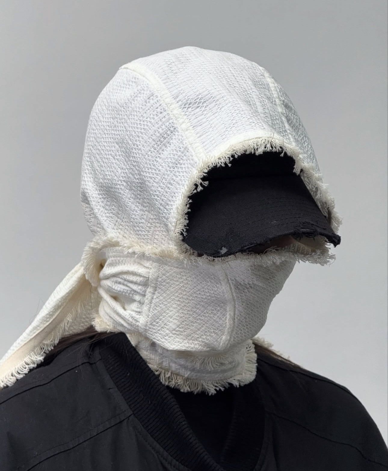 FFFPOSTALSERVICE FFFPOSTALSERVICE HOODED SCARF BONE Size ONE SIZE - 4 Thumbnail