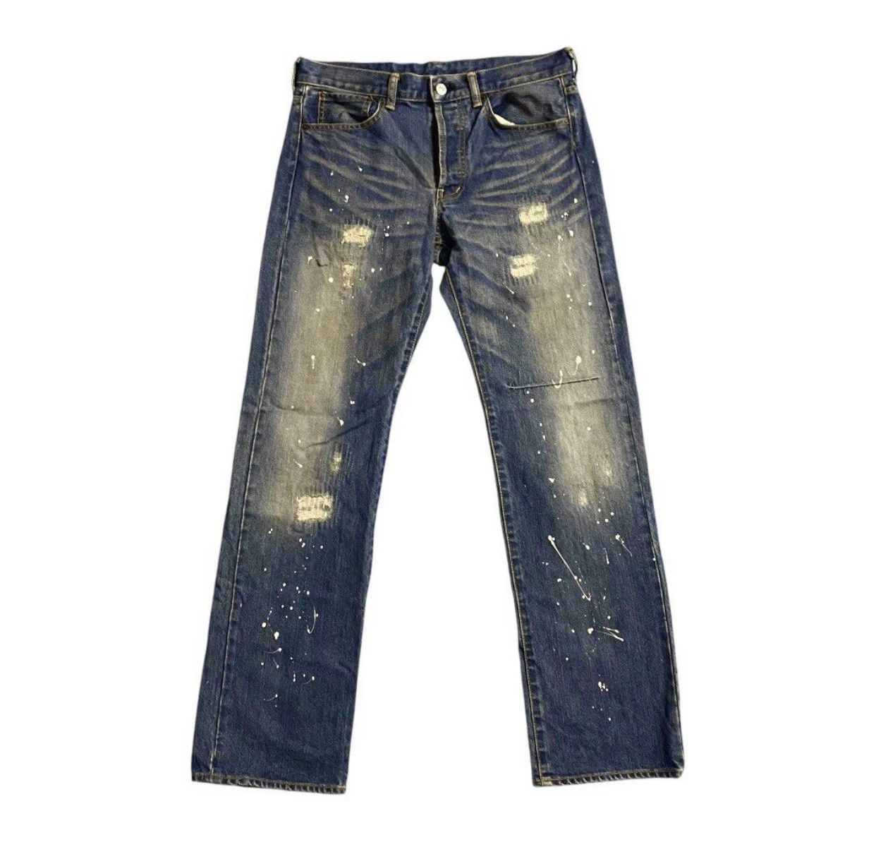 Designer × Takeo Kikuchi Takeo Kikuchi Distress Painter Jeans Size US 32 / EU 48 - 1 Thumbnail