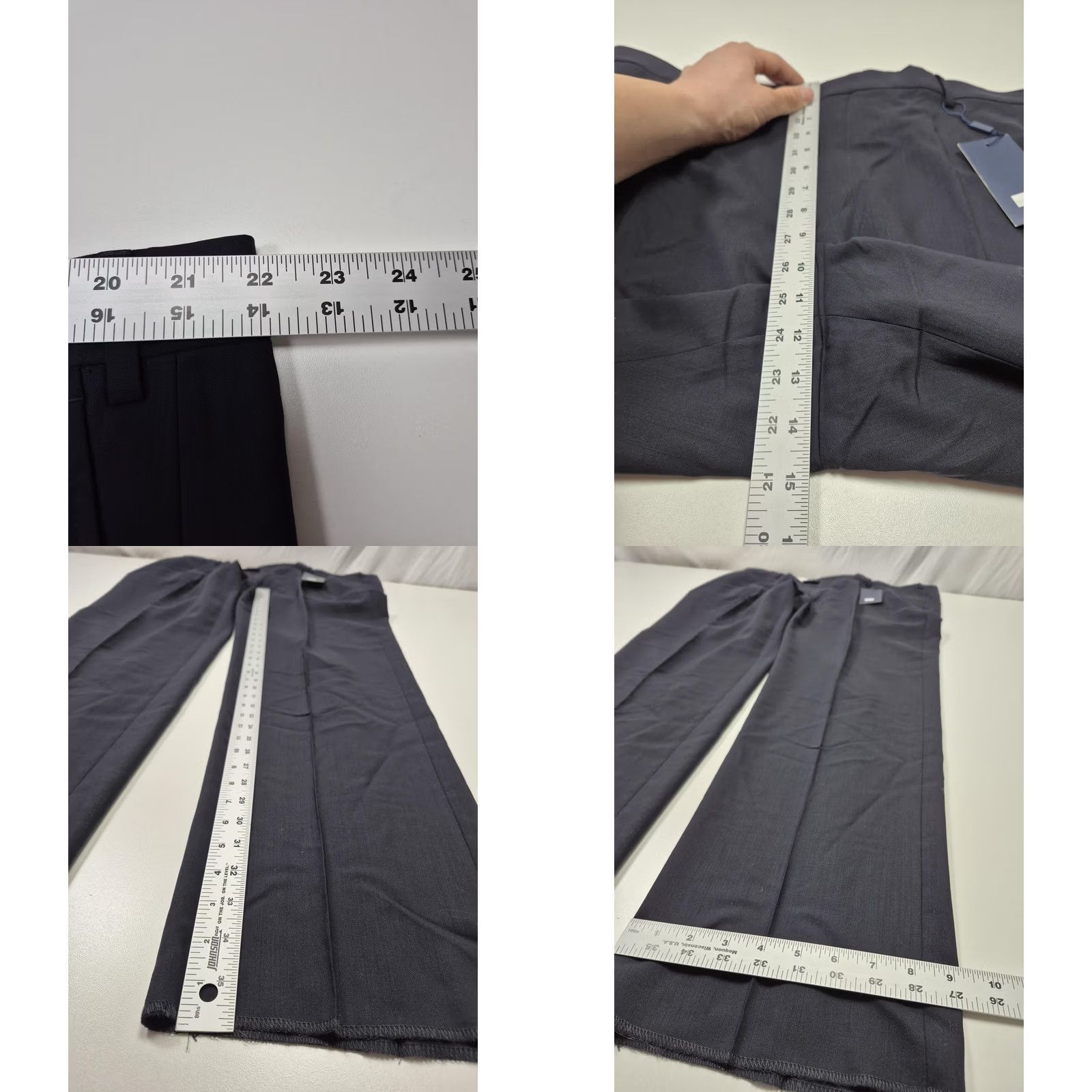Vintage Hickey Freeman Gray Wool Dress Pants Mens 44x36 Flat Front Unhemmed Size US 44 / EU 60 - 8 Thumbnail