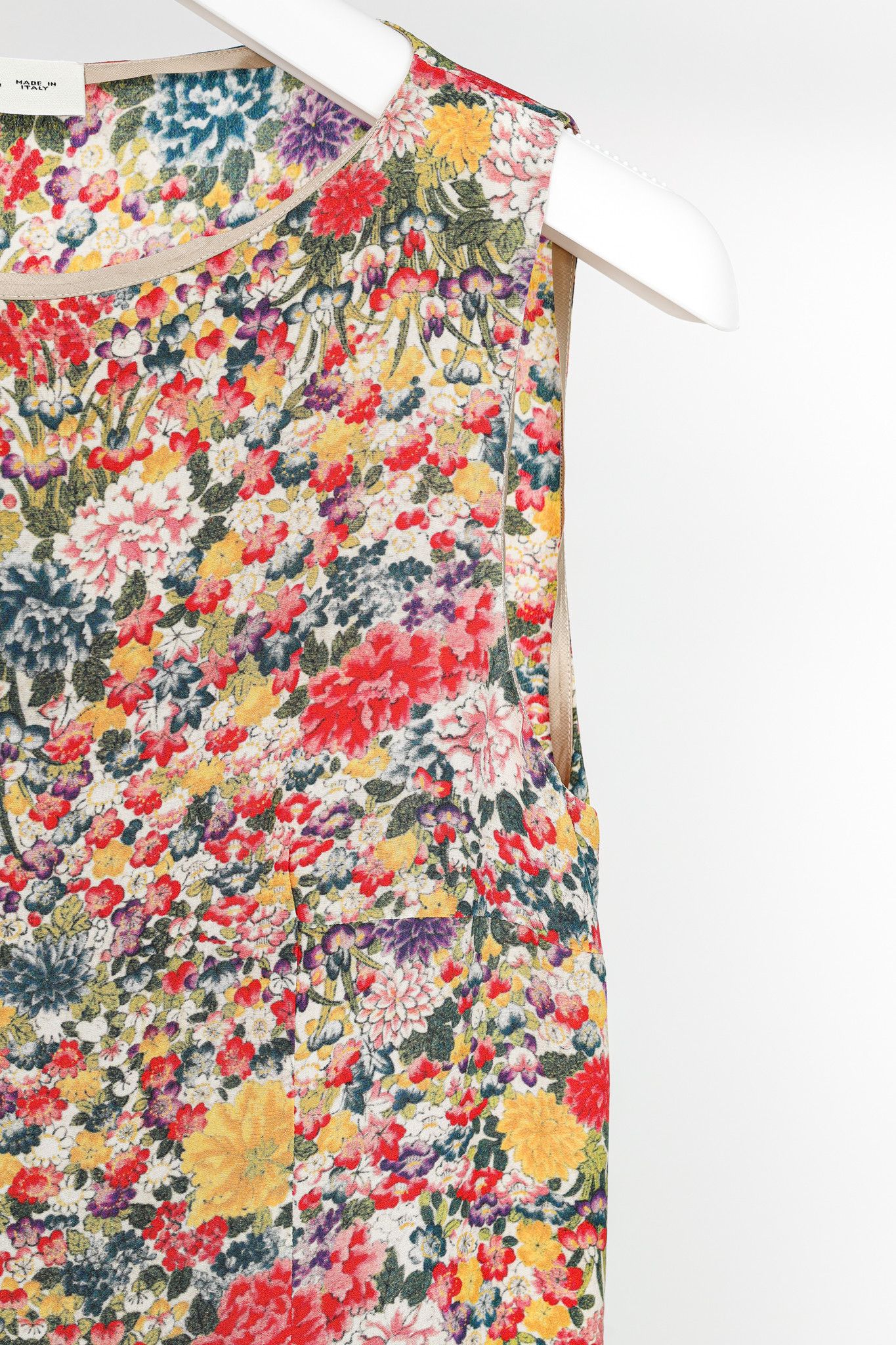 Etro Etro Green & Pink Silk Floral-Print Mini Dress Size L / US 10 / IT 46 - 5 Thumbnail