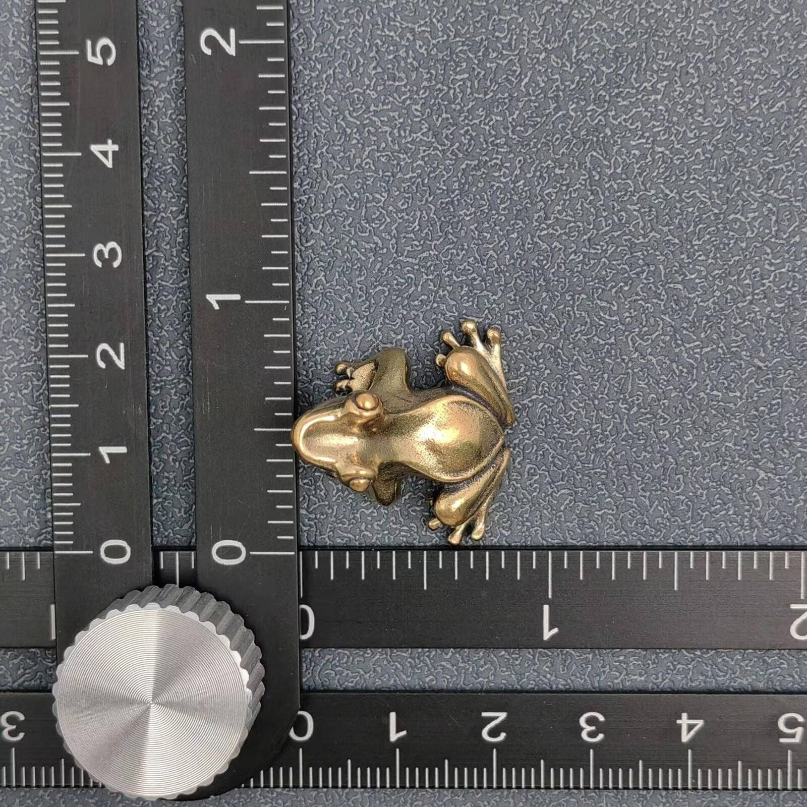 The Unbranded Brand Brass Frog Miniature Figurine Size ONE SIZE - 4 Thumbnail