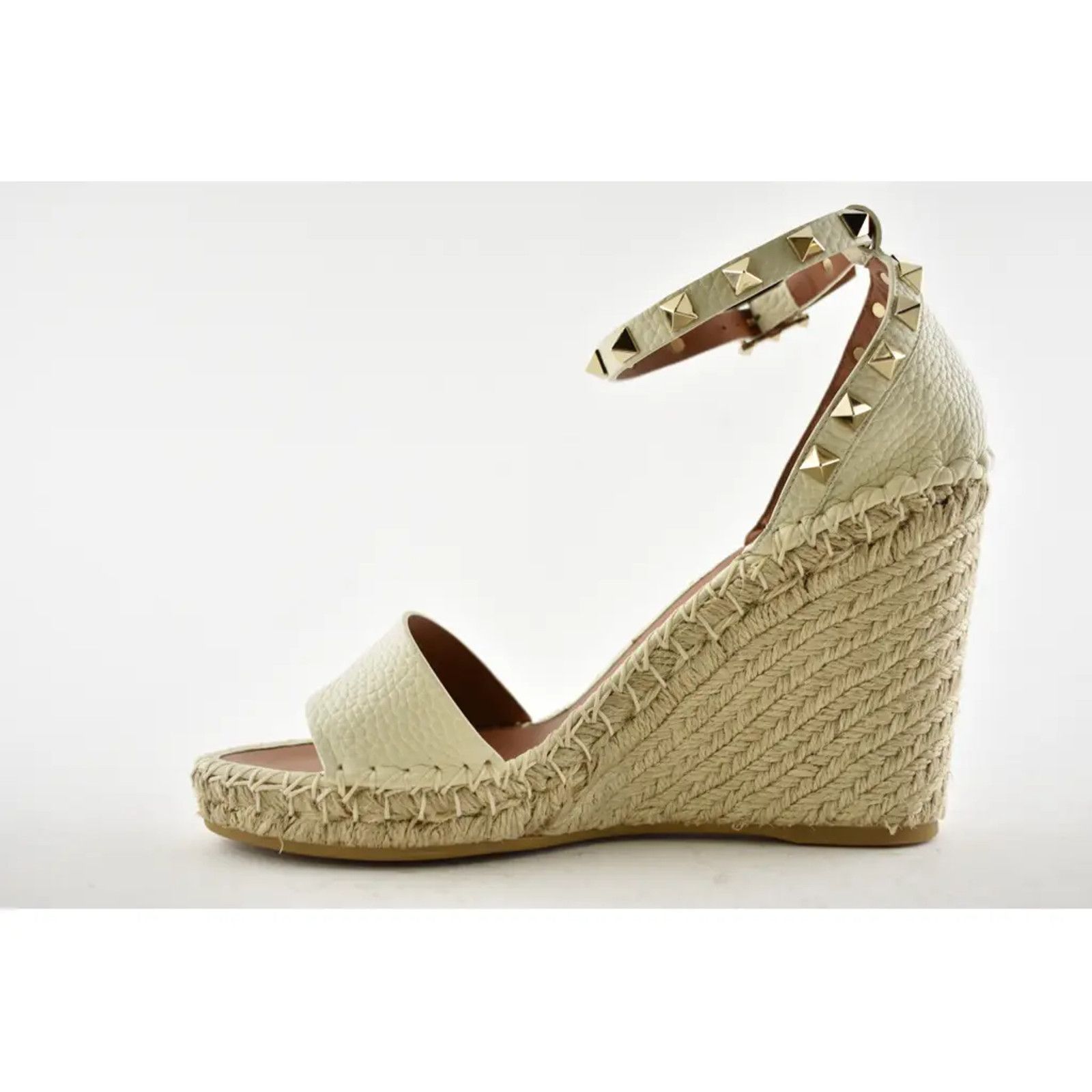 Valentino Rockstud Ankle Strap Platform Wedge Sandal Heel 41 Size US 11 / IT 41 - 9 Thumbnail
