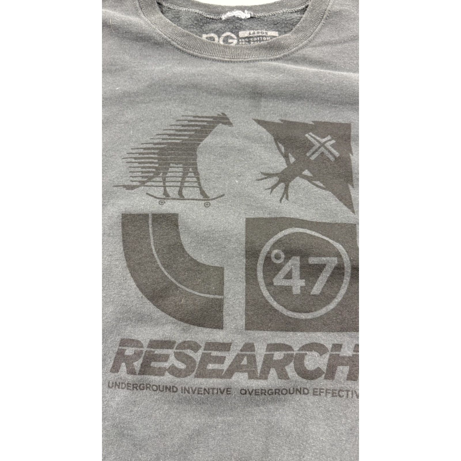 Logo 7 VINTAGE LRG Sweatshirt Mens Large Gray Crewneck Graphic Pullover Logo Size US L / EU 52-54 / 3 - 4 Thumbnail