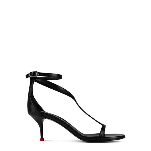 Alexander McQueen o1y0225 Sandals in Black Size US 8 / IT 38 - 1 Thumbnail