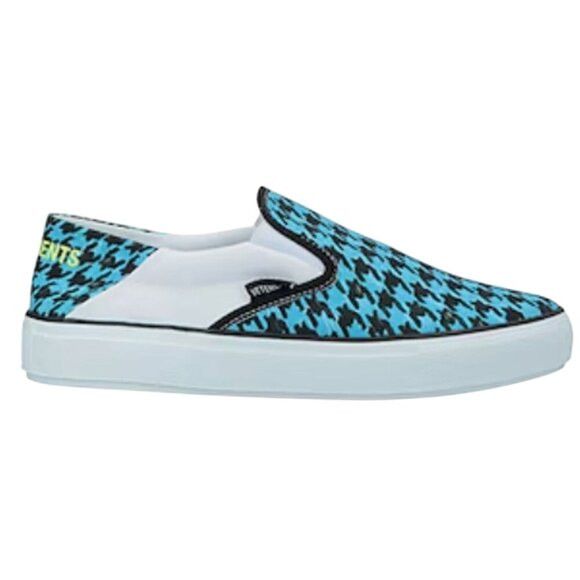 Vetements Vetements Baboush Slip On Sneakers Blue houndstooth canvas Size US 8 / IT 38 - 1 Thumbnail