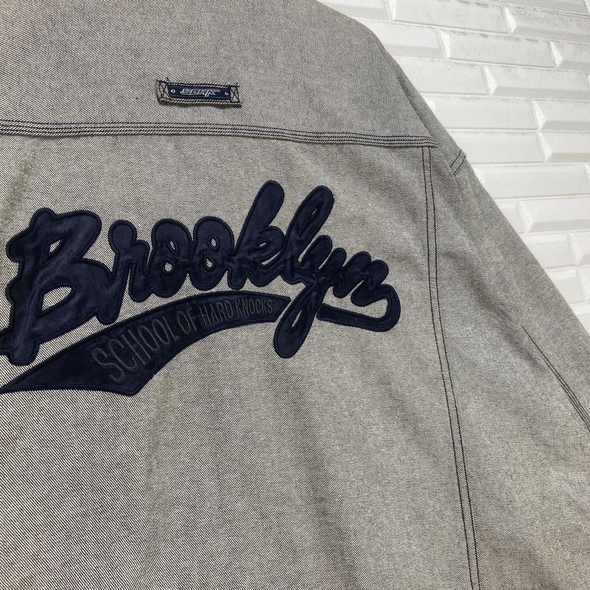 Rap Tees × Vintage Vtg Brooklyn School of Hard Knocks Big Logo Denim Trucker Size US XXL / EU 58 / 5 - 14 Thumbnail