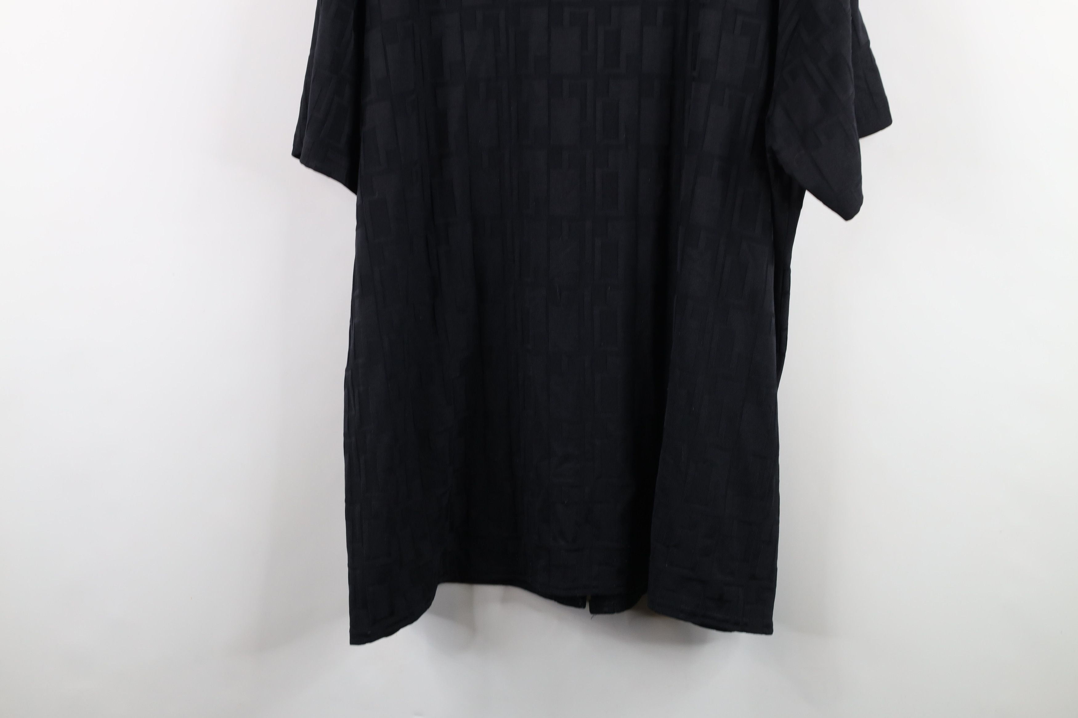Vintage Vintage 90s Streetwear Dance Rave Button Shirt Black USA Size US XXL / EU 58 / 5 - 11 Thumbnail