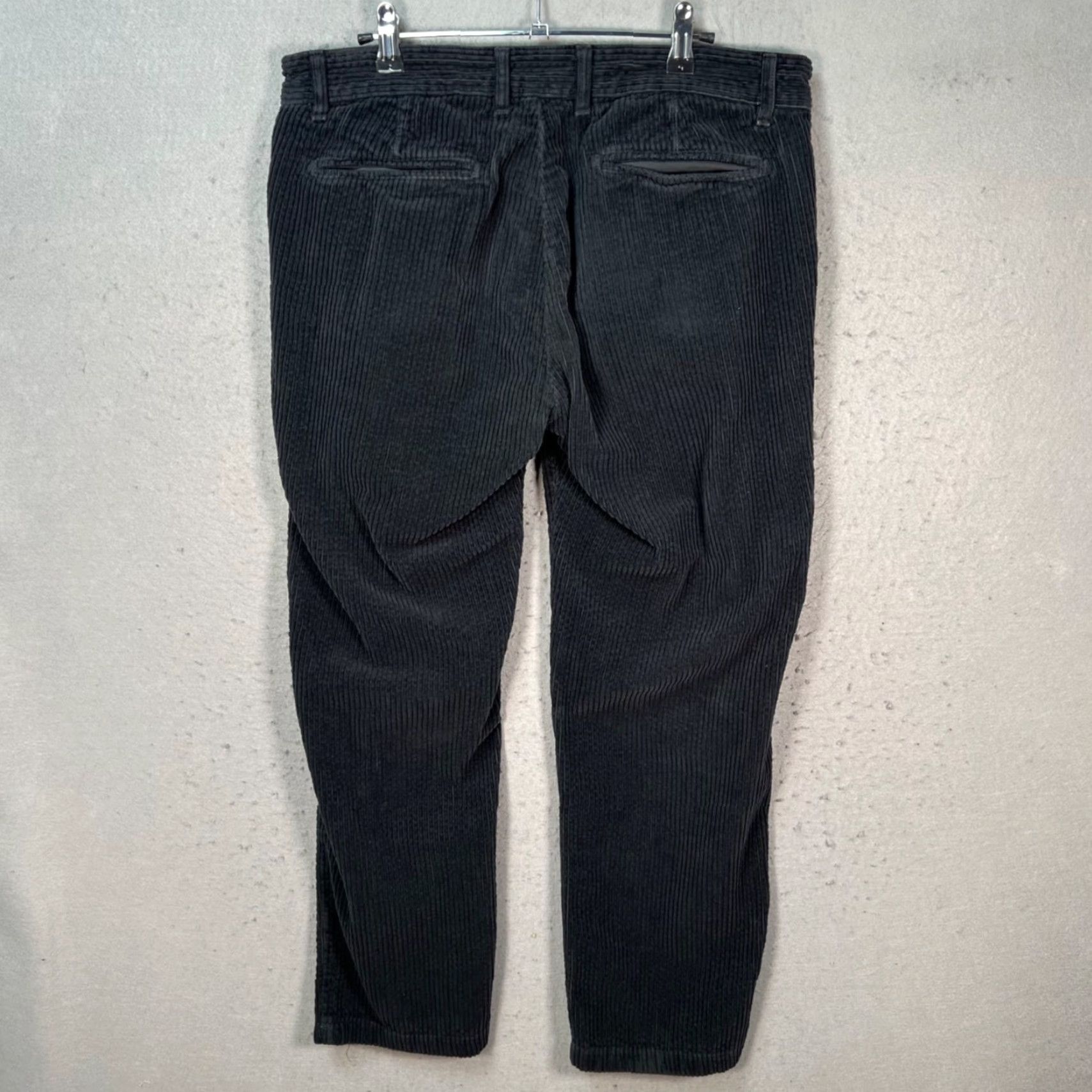 Massimo Alba Massimo Alba Mens Pants Dress Trousers Corduroy Gray 52 Regular Inseam 27 in Front Flat Front Vintage No Charcoal Gray Pockets Fall Mens Dress Pants Size 38" / US 16 / IT 52 - 2 Thumbnail