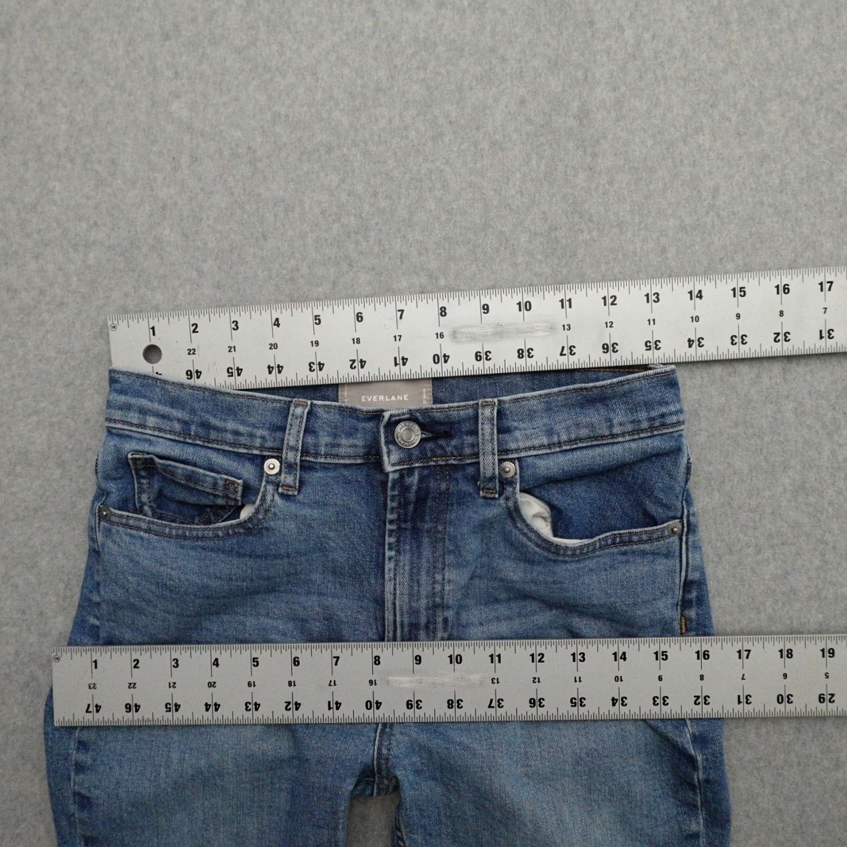 Everlane Everlane Jeans Women 27 (27X25) Blue Crop High Rise Medium Wash Straight Jeans Womens 27 (27X25) Blue Crop High Rise Medium Wash Size 32" / US 10 / IT 46 - 5 Thumbnail