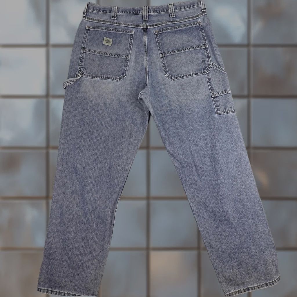 Lee VINTAGE Lee Dungarees Jeans Mens 38x34 Blue Denim Carpenter Utility Workwear Y2K 90s Retro Size US 38 / EU 54 - 1 Thumbnail