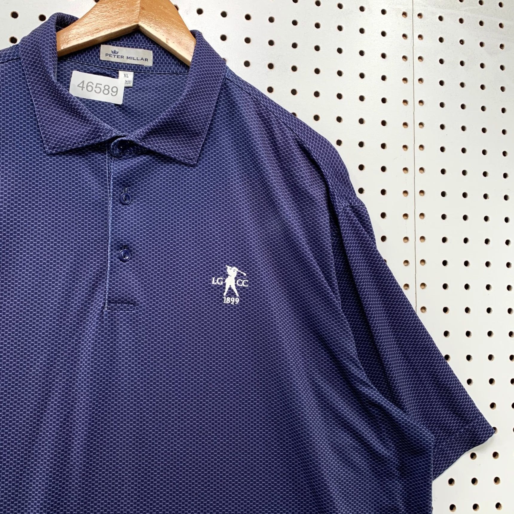 Peter Millar Peter Millar Golf Polo Shirt Mens XL Blue Check Performance Short Sleeve Shirt Brand Polo Mens XL Blue Check Golf Performance Short Sleeve Size US XL / EU 56 / 4 - 5 Thumbnail