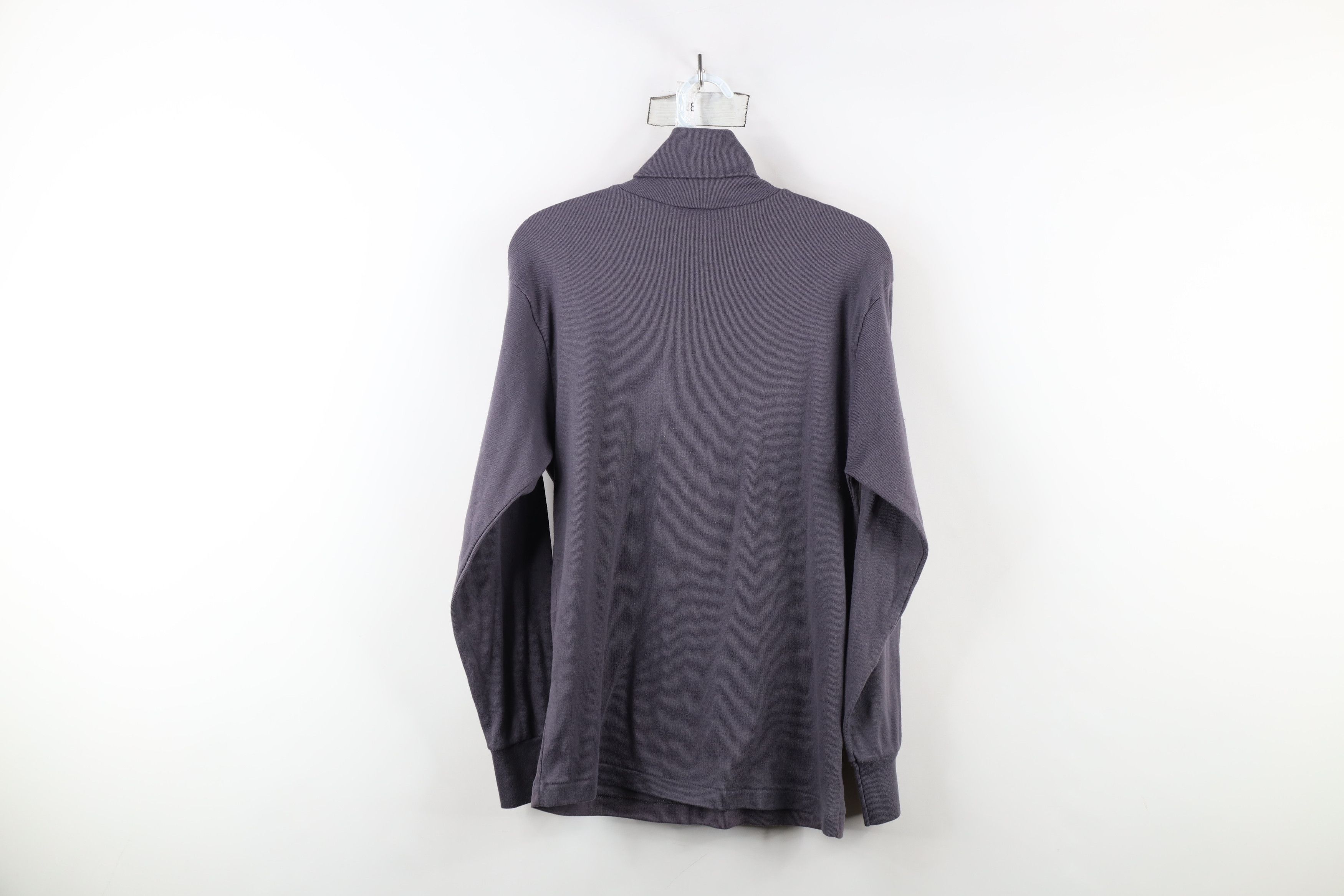 Vintage Vintage 70s Streetwear Ribbed Turtleneck T-Shirt Gray USA Size US M / EU 48-50 / 2 - 10 Thumbnail