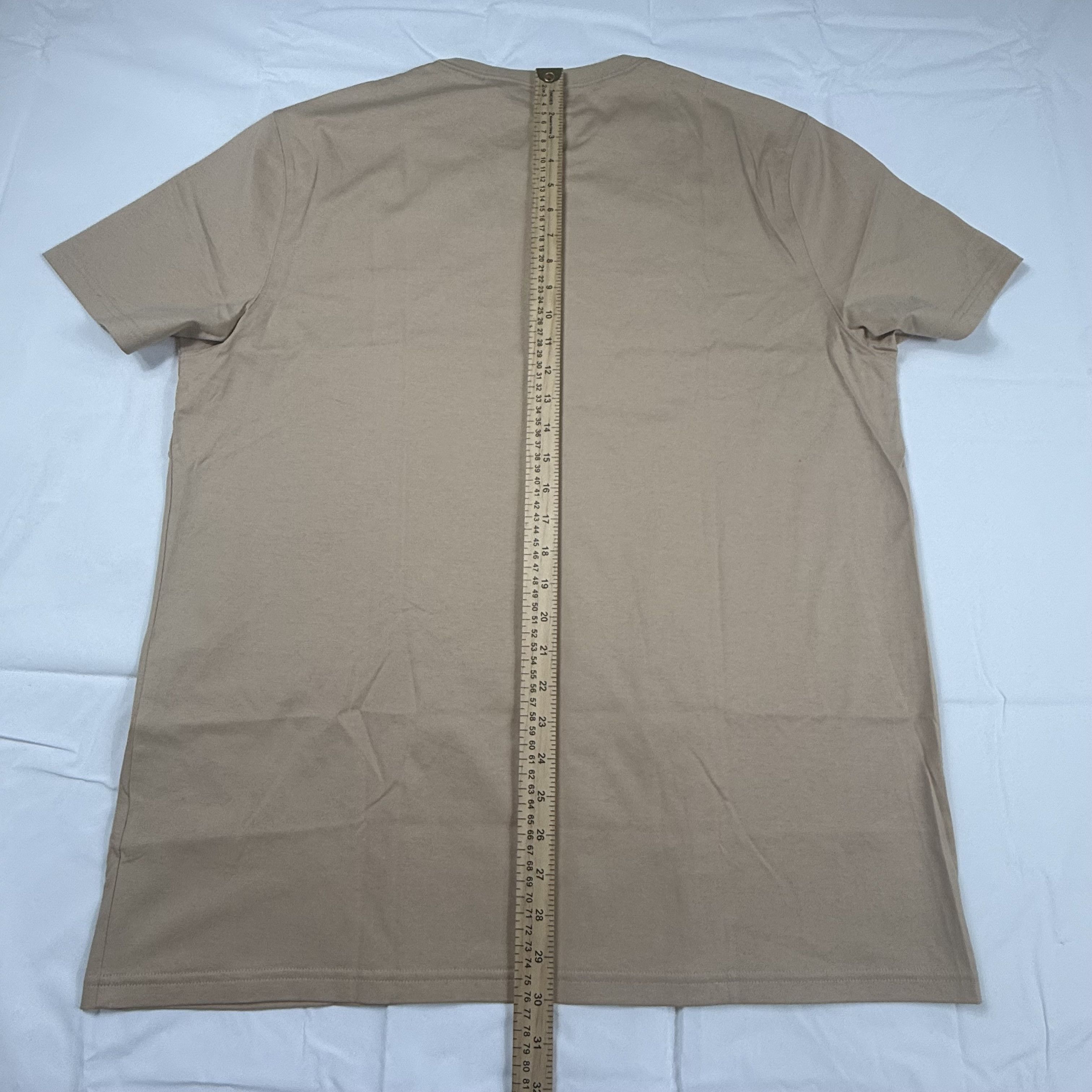 Burberry Burberry Mens Embroidered Logo T-Shirt Tan Beige Cotton XXL Size US XXL / EU 58 / 5 - 10 Thumbnail
