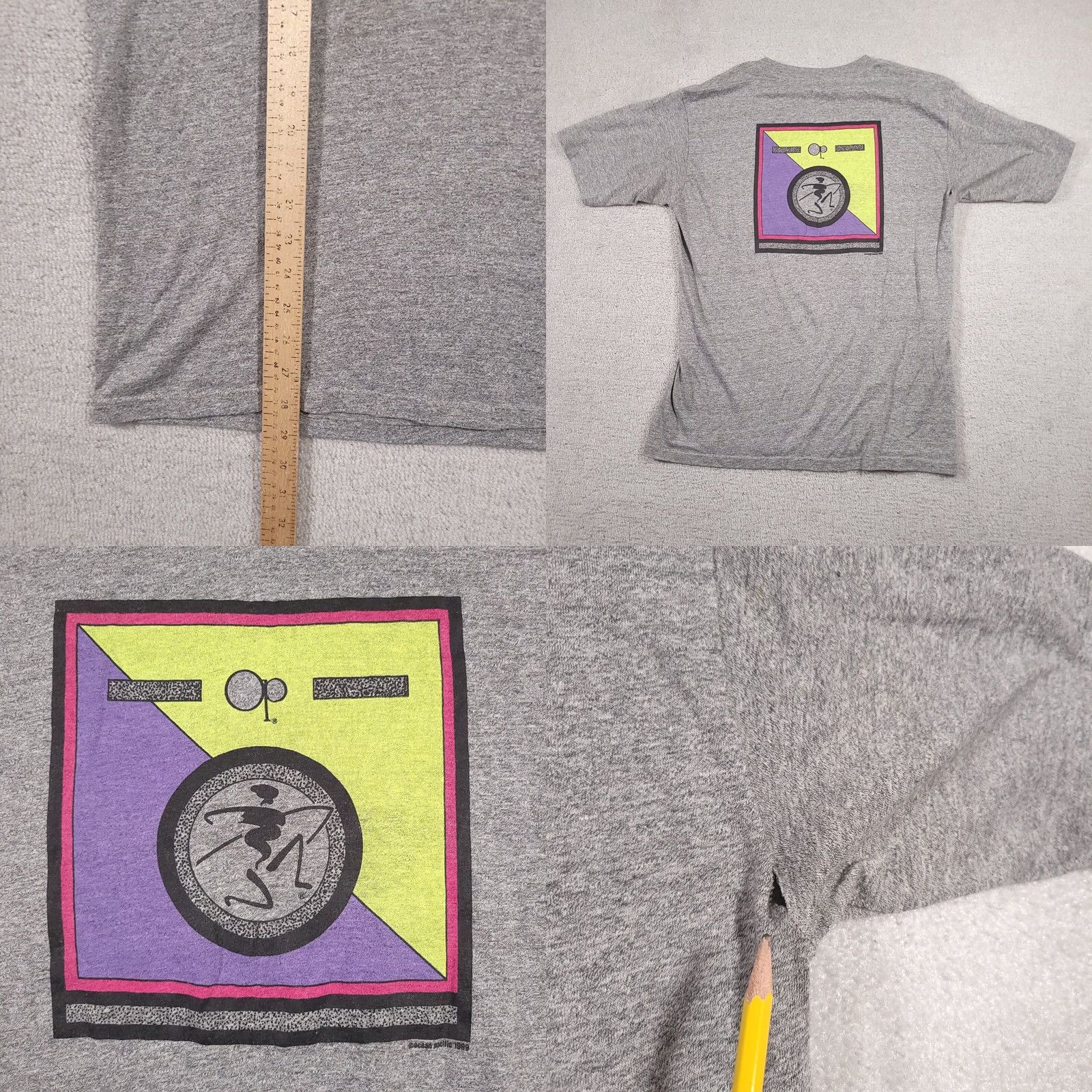 Ocean Pacific VINTAGE Ocean Pacific Shirt Mens L Gray Vtg California Surfer Graphic Tee Grunge Size US L / EU 52-54 / 3 - 9 Thumbnail