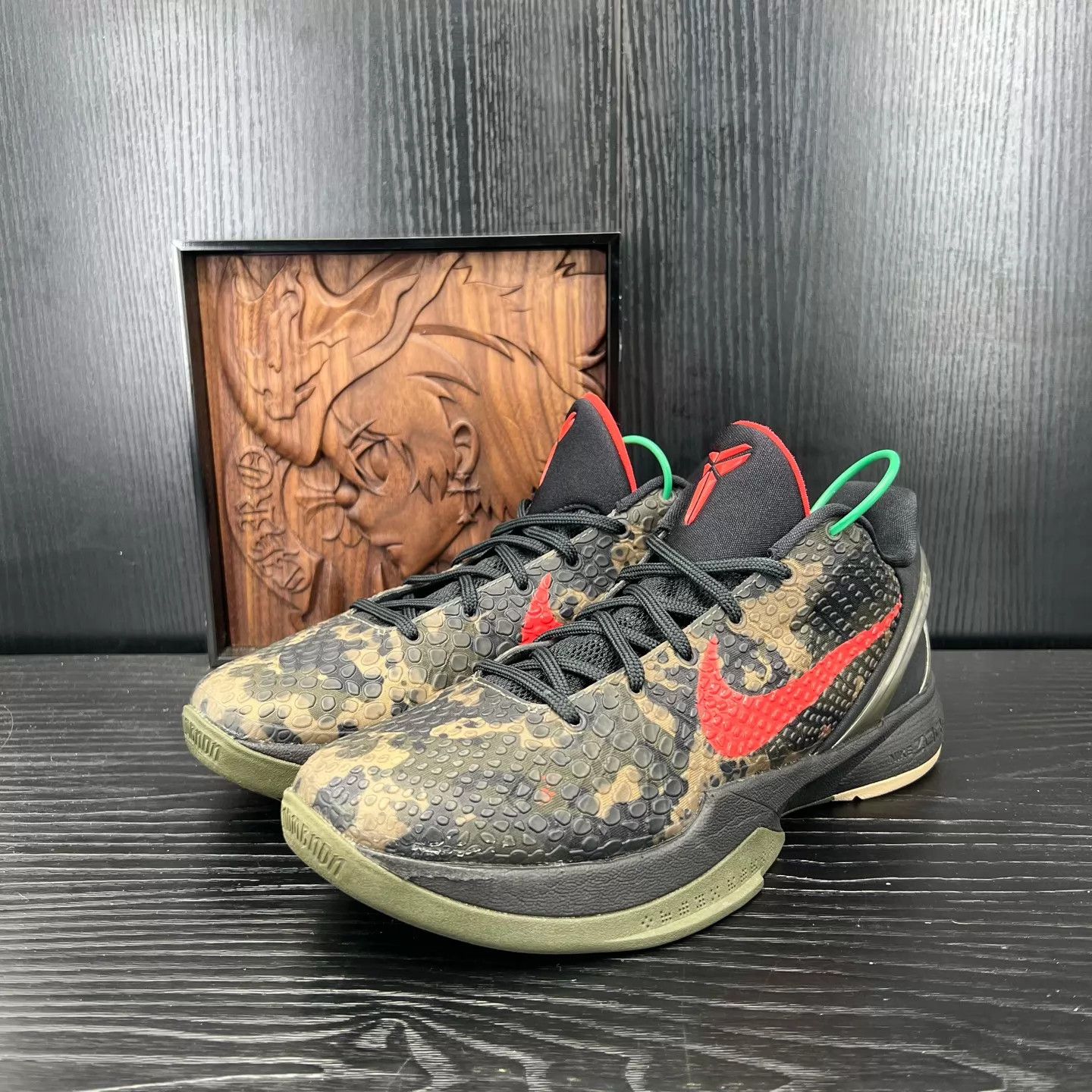 Nike zk6 Black Red Camo Size 42 Original Box Like New Size US 8.5 / EU 41-42 - 1 Thumbnail