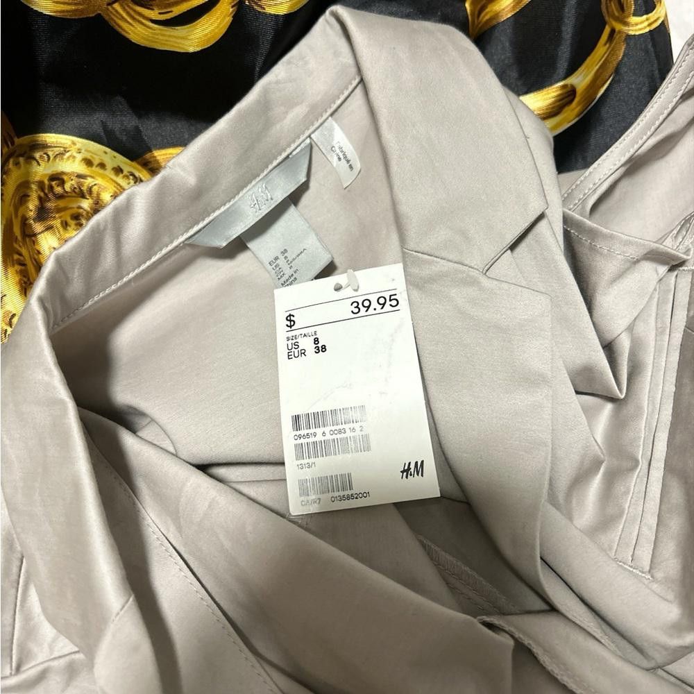 H&M BNWT H&M Beige Button-Down Belted Dress - Size 38 Size M / US 6-8 / IT 42-44 - 4 Thumbnail