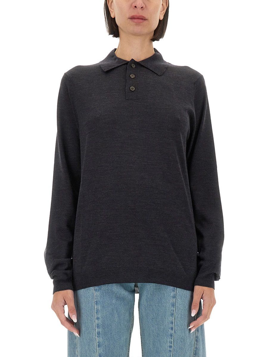 Maison Margiela MAISON MARGIELA WOOL POLO. - GREY Size L / US 10 / IT 46 - 1 Thumbnail
