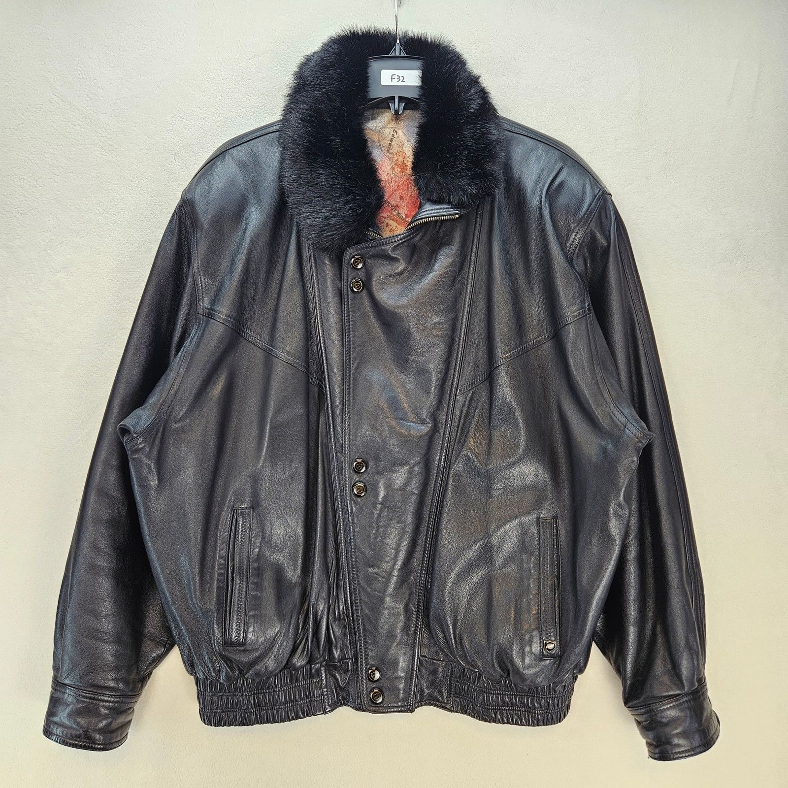 Edward Cuming EDWARD MEN'S LARGE VINTAGE 90S GENUINE LEATHER JACKET Size US L / EU 52-54 / 3 - 1 Thumbnail