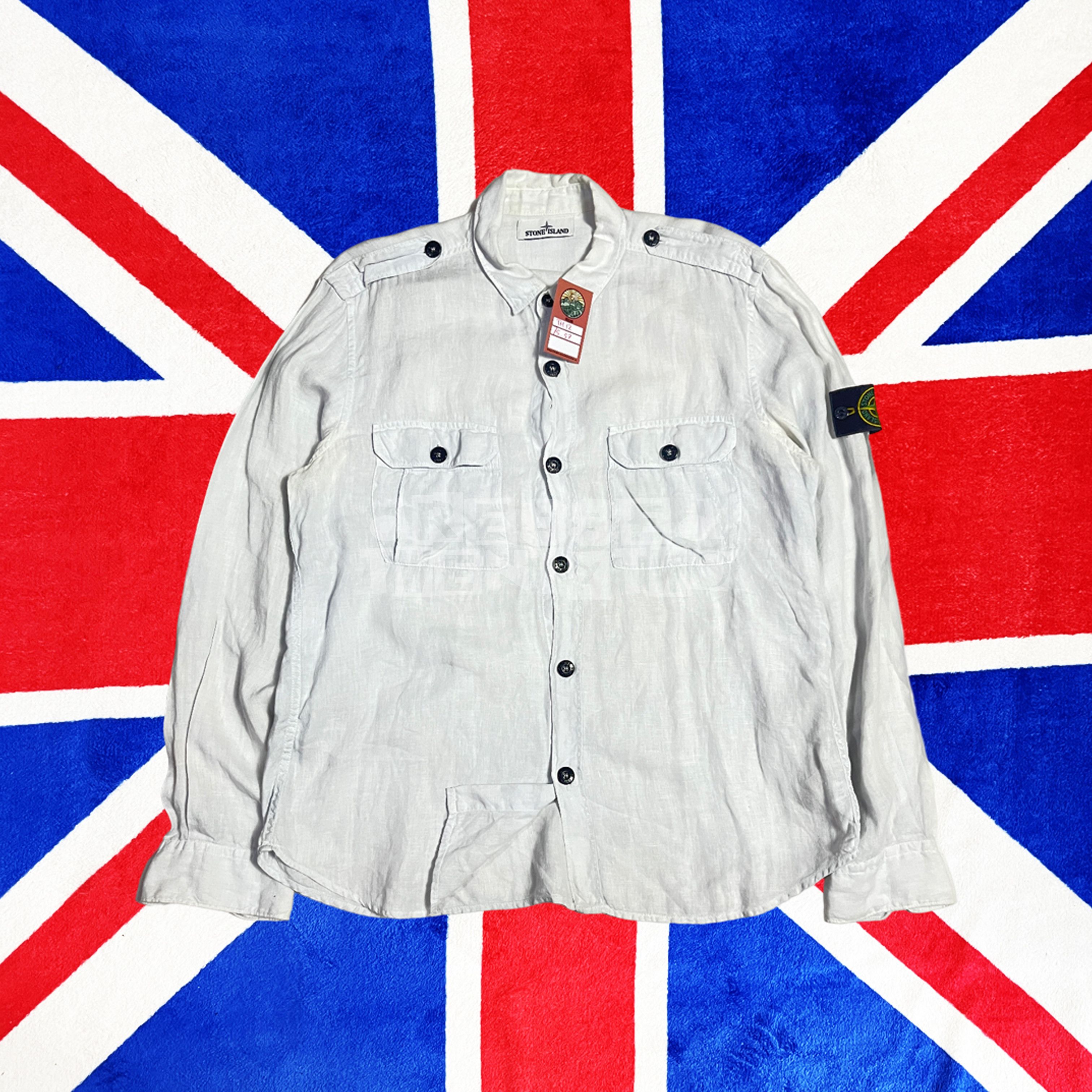 STONE ISLAND 1FC01 LONGSLEEVE LINEN SHIRTS
