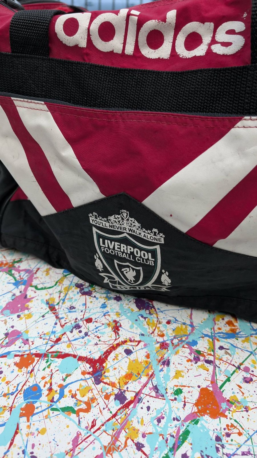 Adidas vintage Liverpool Adidas duffel holdall bag gym football 90s Size ONE SIZE - 4 Thumbnail