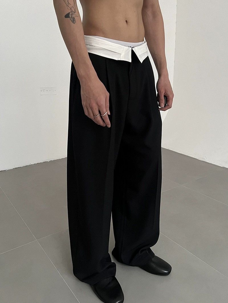 Japanese Brand × Vintage Cleanfit retro casual folded flap waist pleated pants Size US 30 / EU 46 - 2 Thumbnail