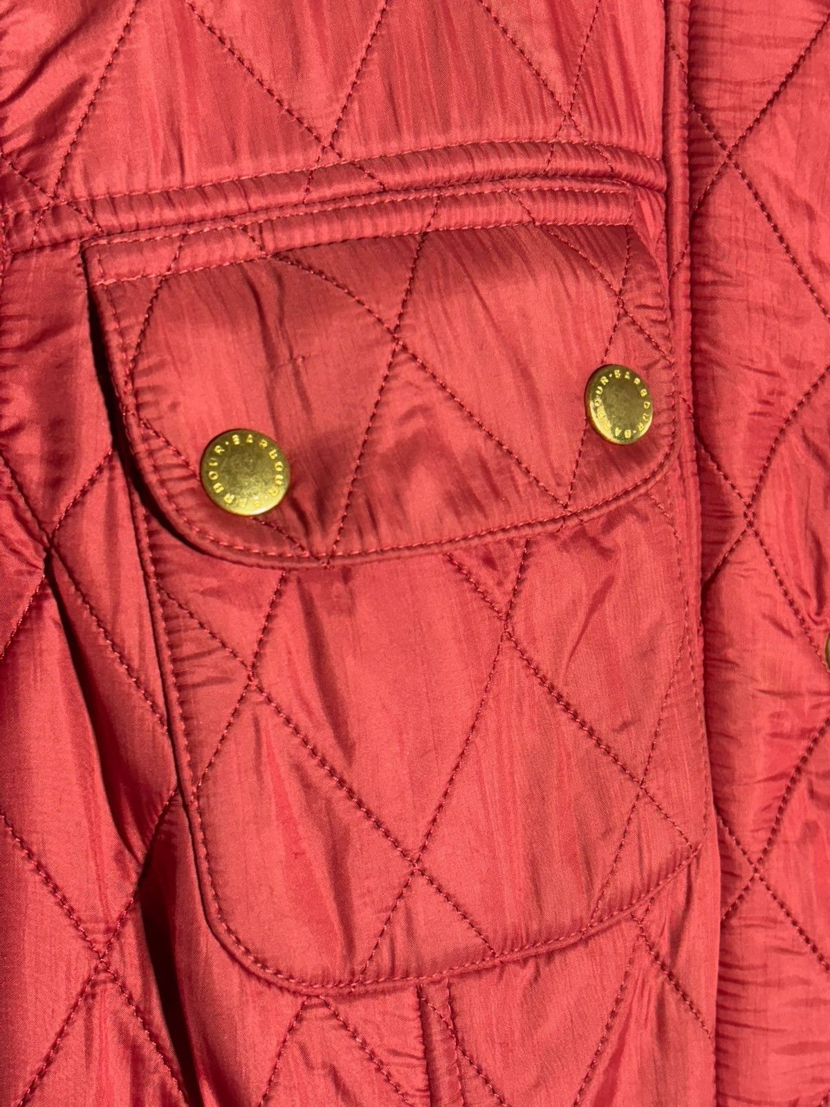 Barbour 🔥 BARBOUR INTERNATIONAL BELTED QUILTED JACKET MOTO HOT RED Size M / US 6-8 / IT 42-44 - 10 Thumbnail