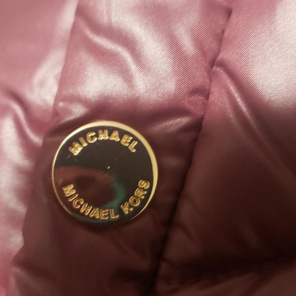 Michael Kors CT815 Michael Kors Ladies Burgundy Gold Hooded Puffer Jacket Size XL / US 12-14 / IT 48-50 - 10 Thumbnail