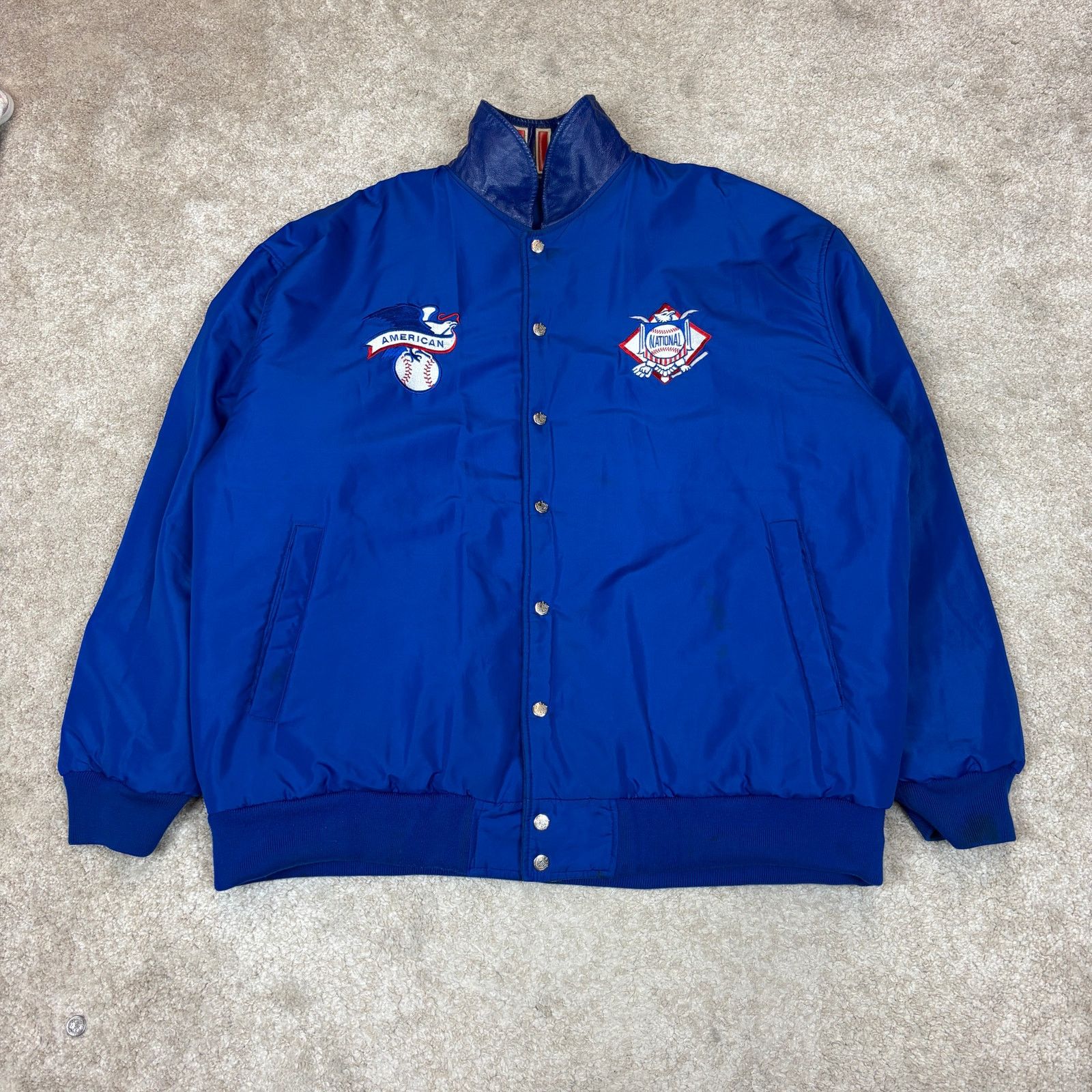 Jeff Hamilton × Vintage Vintage Jeff Hamilton MLB Patch Wool Reversible Jacket 3XL Size US XXL / EU 58 / 5 - 5 Thumbnail
