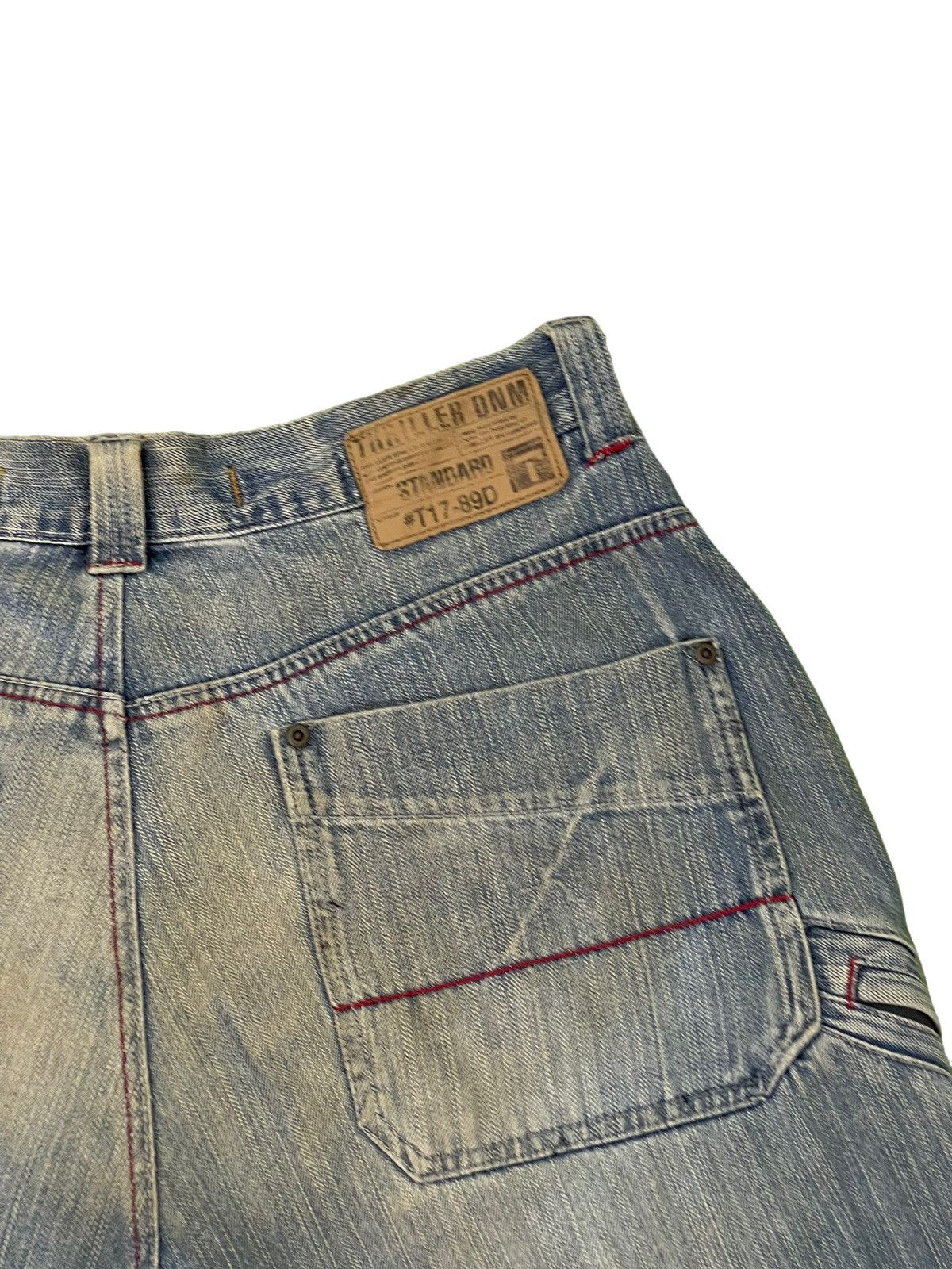 Japanese Brand Baggy Jeans Vtg Thriller Denim Distress Wide Denim 6🟦3 Size US 33 - 21 Thumbnail