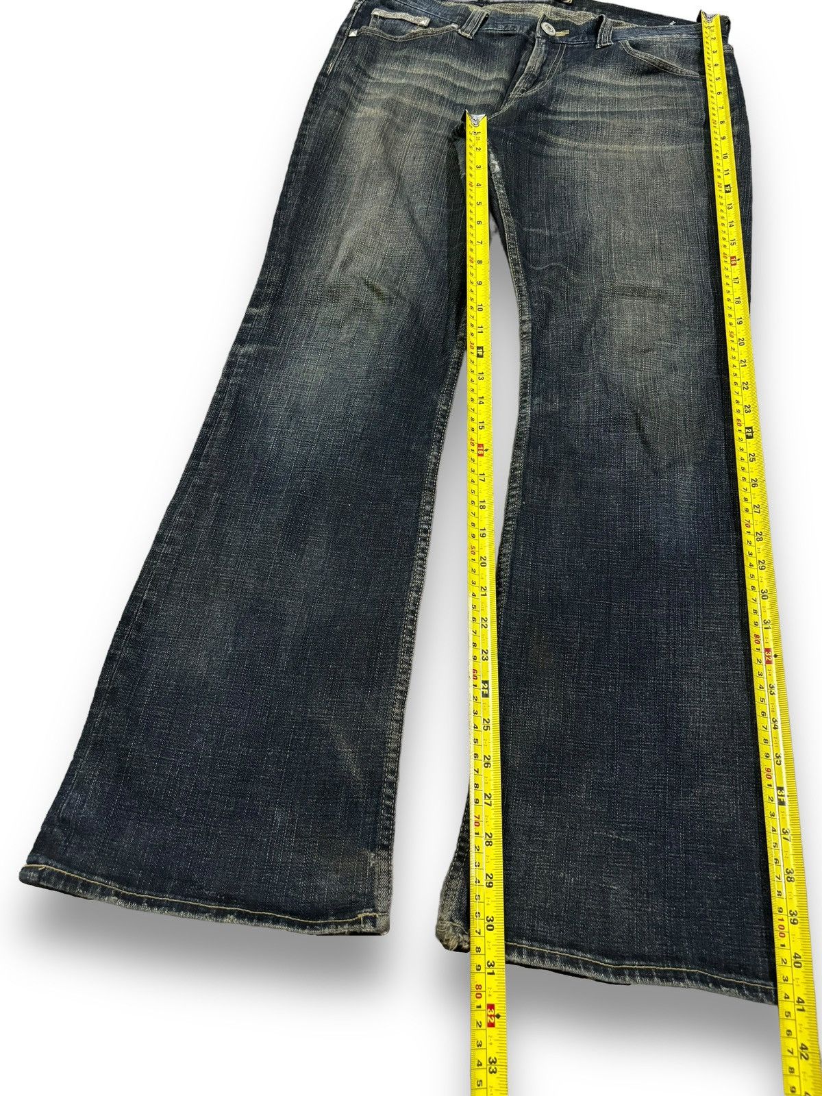 Hysteric Glamour Vintage Japanese Brand Studded Pocket Washed Flare Jeans Size US 33 - 18 Thumbnail