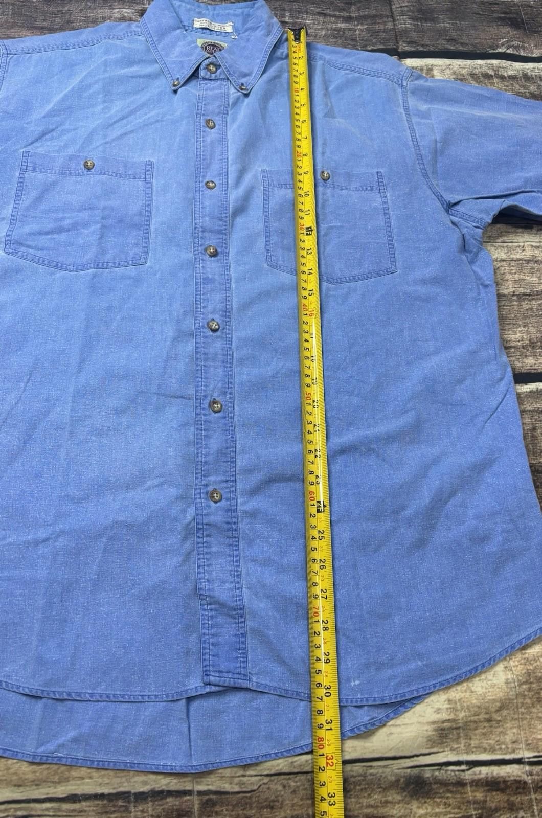 Saks Fifth Avenue 90s Saks Fifth Avenue Real Clothes Shirt Men XL Denim Poplin Size US XL / EU 56 / 4 - 8 Thumbnail