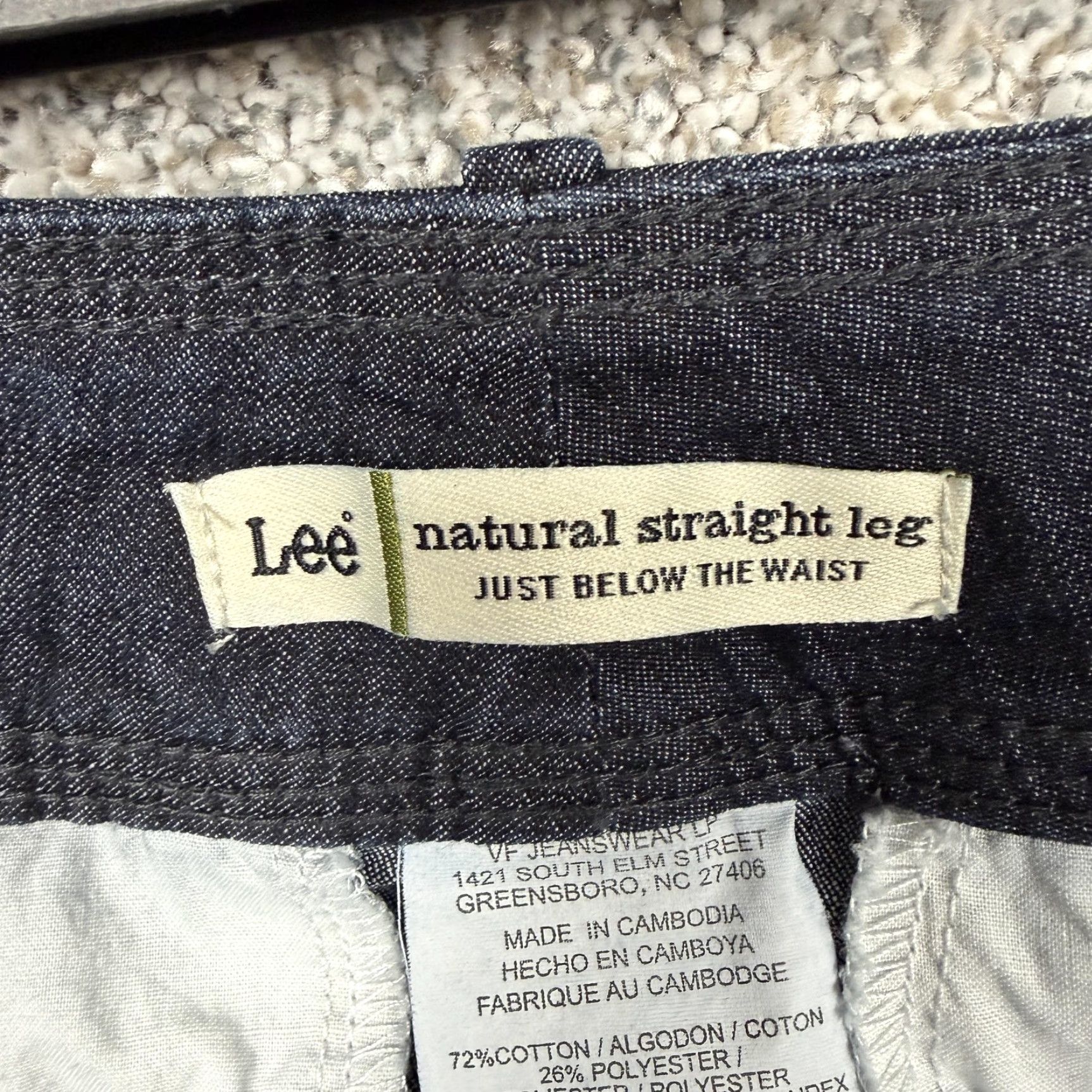 Lee Lee Womens Size 6 Jeans Blue Dark Wash Straight Leg Denim Stretch 30x30 Size 28" / US 6 / IT 42 - 7 Thumbnail