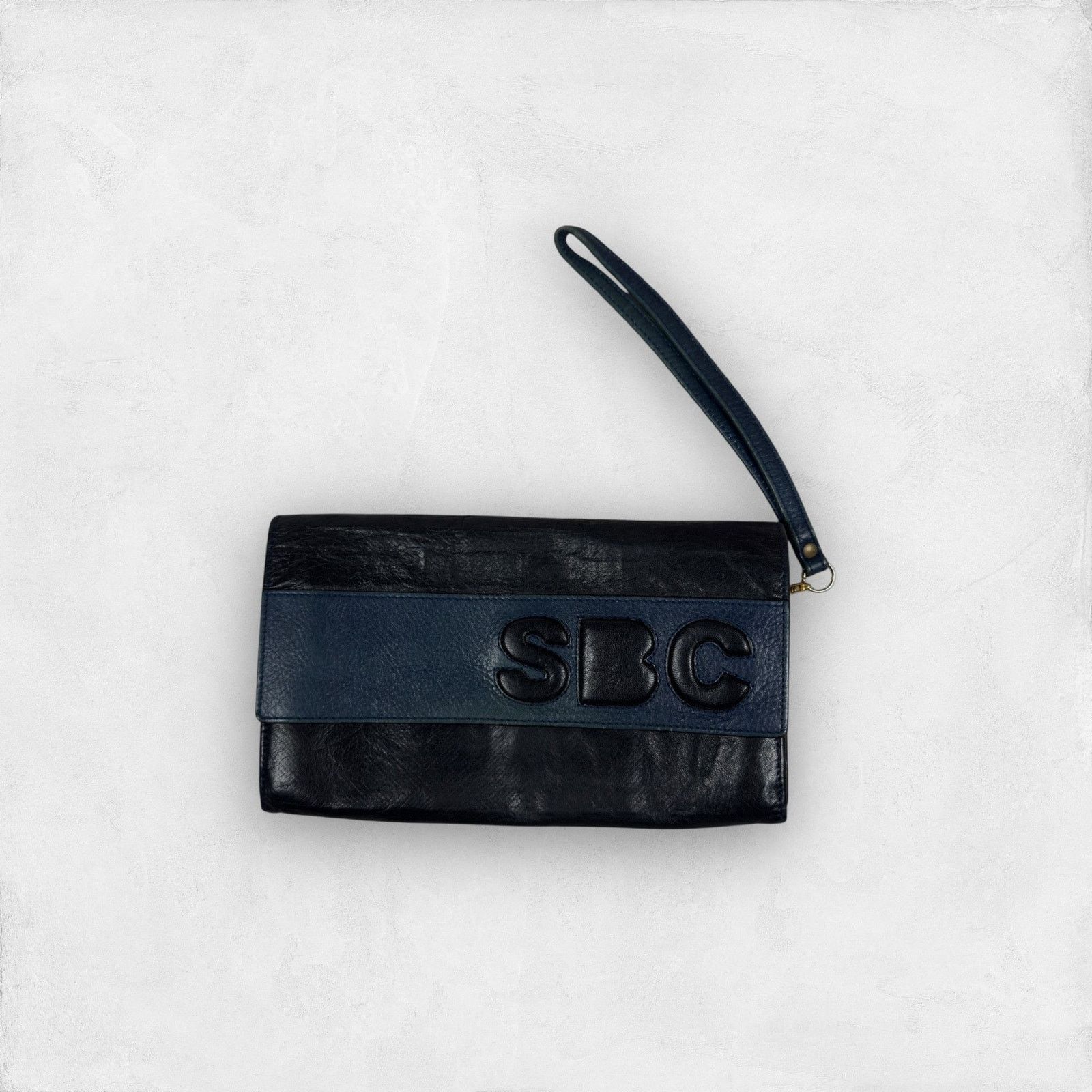 See by Chloe See By Chloe Women's Black Teal Leather Wristlet Wallet Size ONE SIZE - 1 Thumbnail