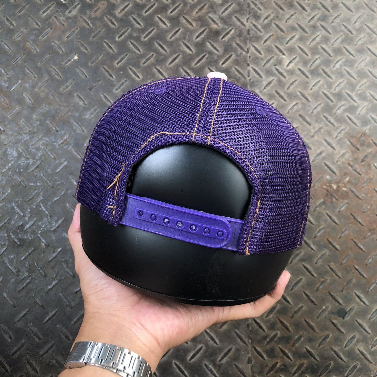 Vintage 🚫 SOLD 🚫 Von Dutch Pink-Purple Trucker Hat Size ONE SIZE - 6 Thumbnail