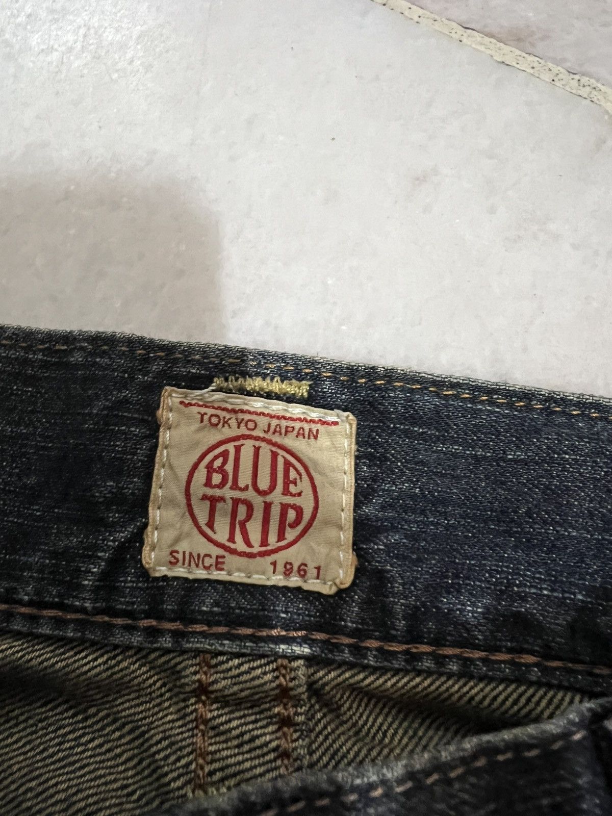 Edwin Flare Jean Vintage Edwin Blue Trip Tokyo Japan Mud Wash Jean Size US 28 / EU 44 - 13 Thumbnail
