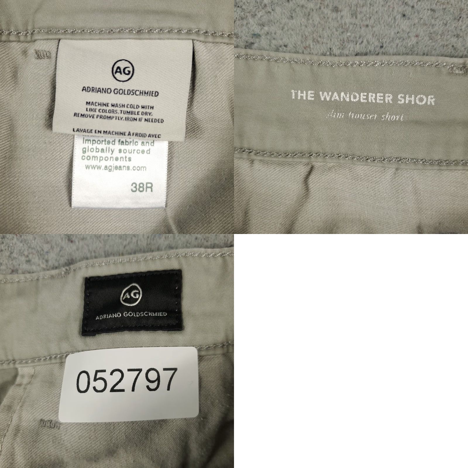 Vintage VINTAGE AG Adriano Goldschmied Shorts Mens Size 38 Chino Flat Front Beige Cotton Casual Size US 38 / EU 54 - 8 Thumbnail