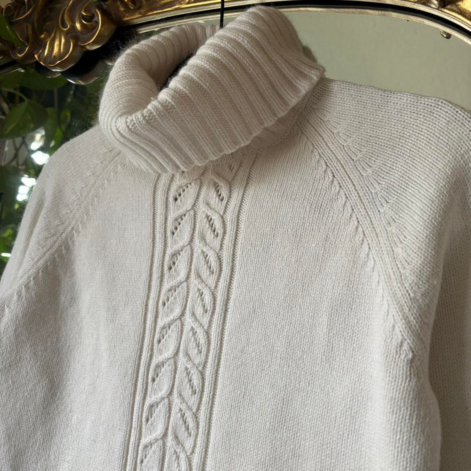 Vintage Vintage St. John’s Bay White Turtleneck Sweater Medium Size M / US 6-8 / IT 42-44 - 4 Thumbnail
