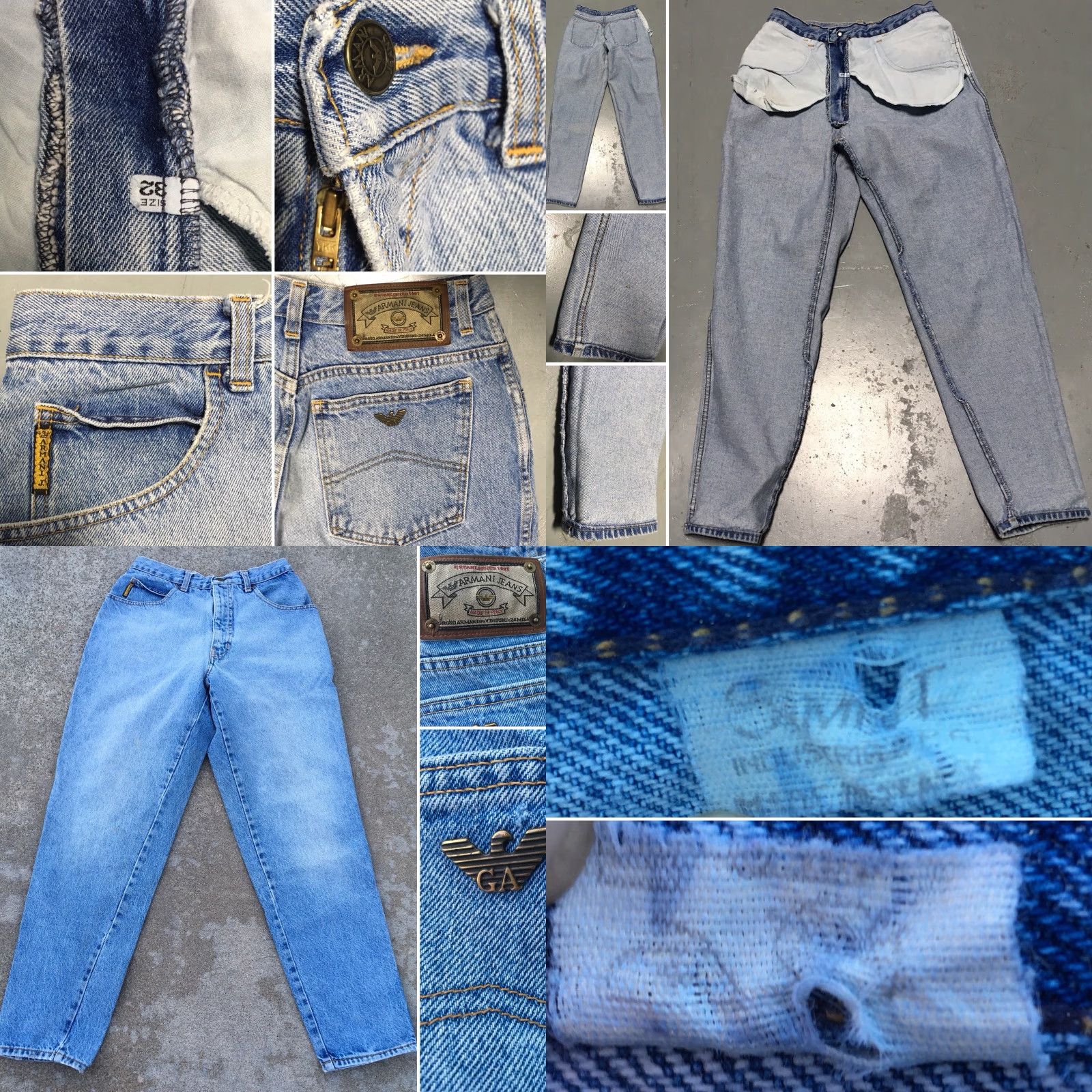 Armani VINTAGE Armani Jeans 28 Waist 32 80s 90s Blue Denim High Waist Regular Mens Size US 28 / EU 44 - 8 Thumbnail