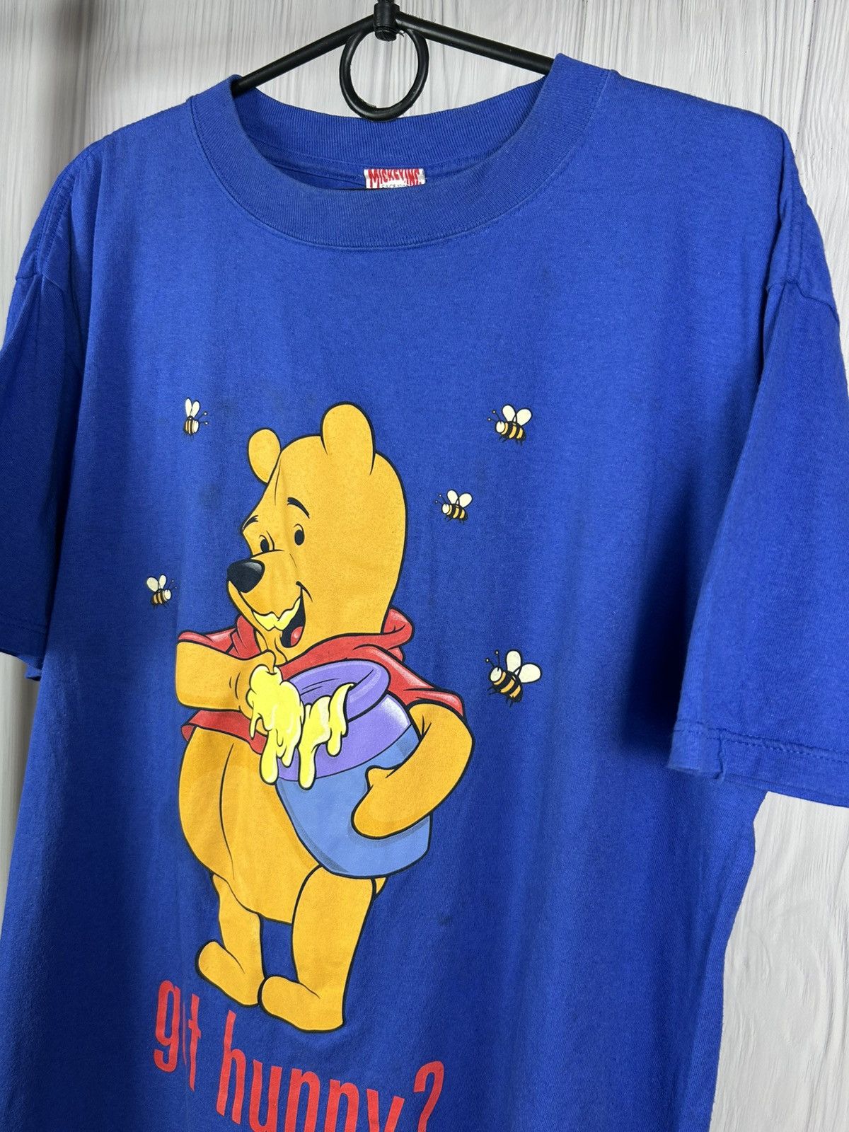 Mickey Inc Rare Vintage Winnie The Pooh Got Hunny? Mickey T-Shirt Sz L Size US L / EU 52-54 / 3 - 3 Thumbnail