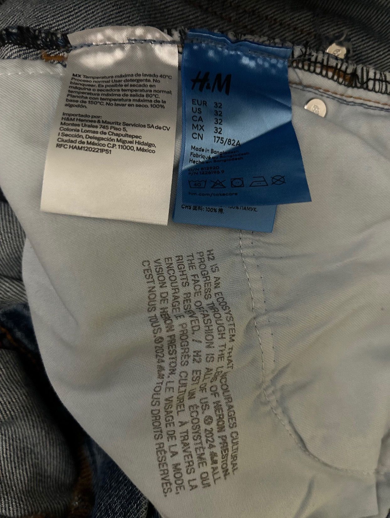 H&M × Heron Preston H2 SPORT LOOSE JEANS Size US 32 / EU 48 - 9 Thumbnail