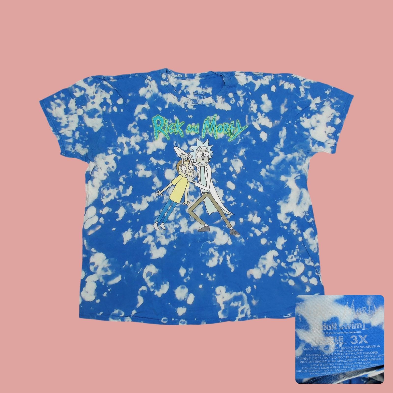 Other Adult Swim 2013 Rick & Morty Bleach Boxy Tee 3X Size 3XL / US 20-22 - 1 Thumbnail