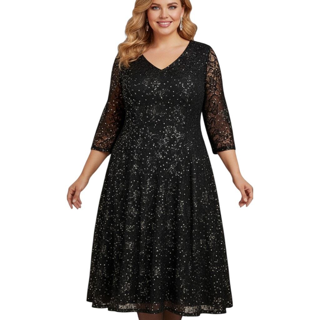 tacera lace dress Tacera Lace Shoulder Shift Dress