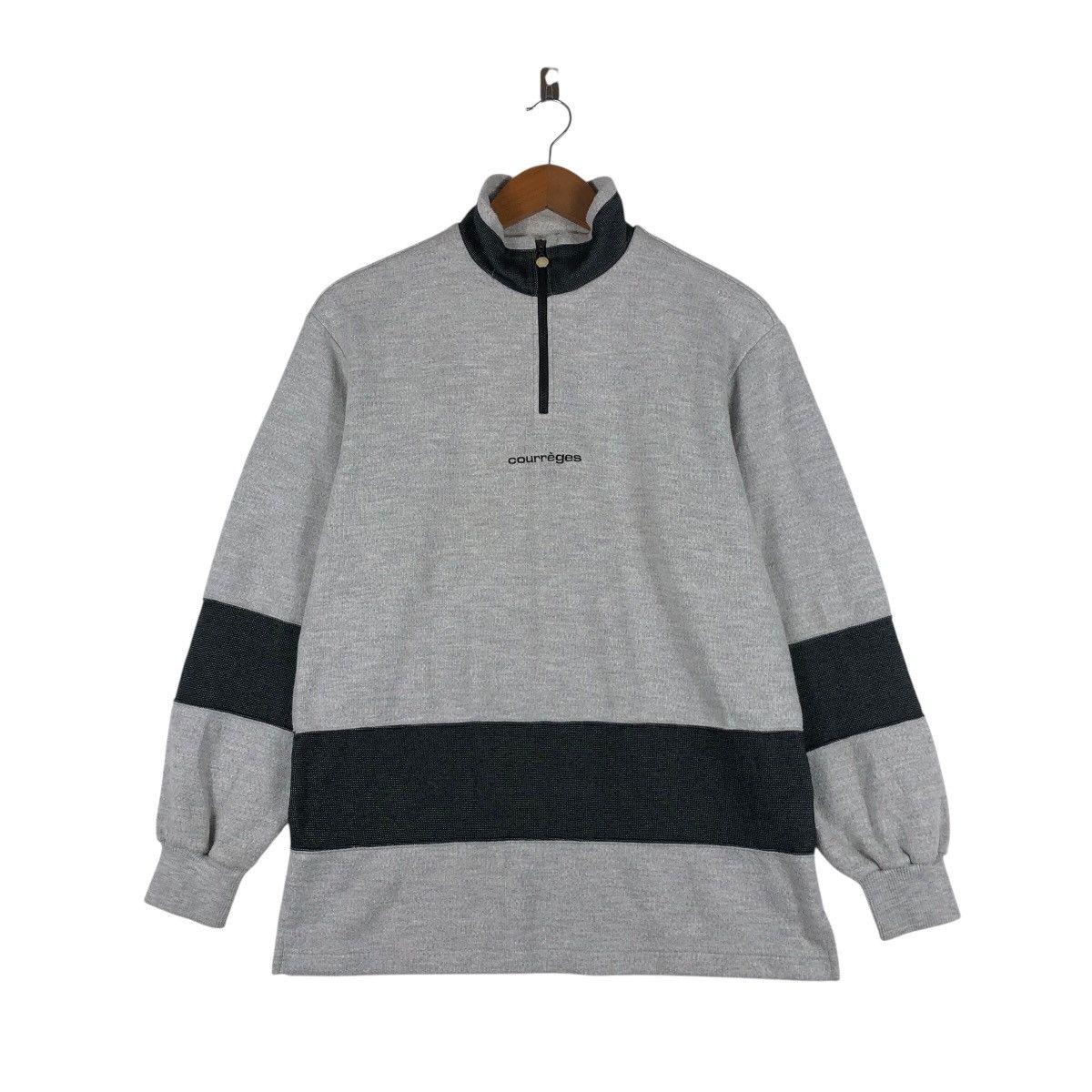 Courreges COURREGES Nice Design Half Zipper Sweatshirt Size US M / EU 48-50 / 2 - 1 Thumbnail