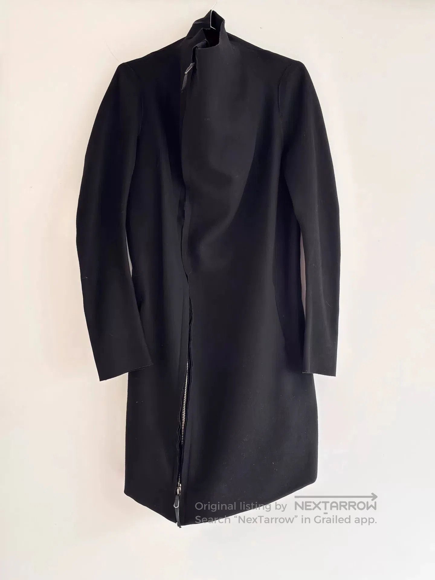 Boris Bidjan Saberi Boris Bidjan Saberi Wool Asymmetric Sleeve Coat. Size US S / EU 44-46 / 1 - 1 Thumbnail