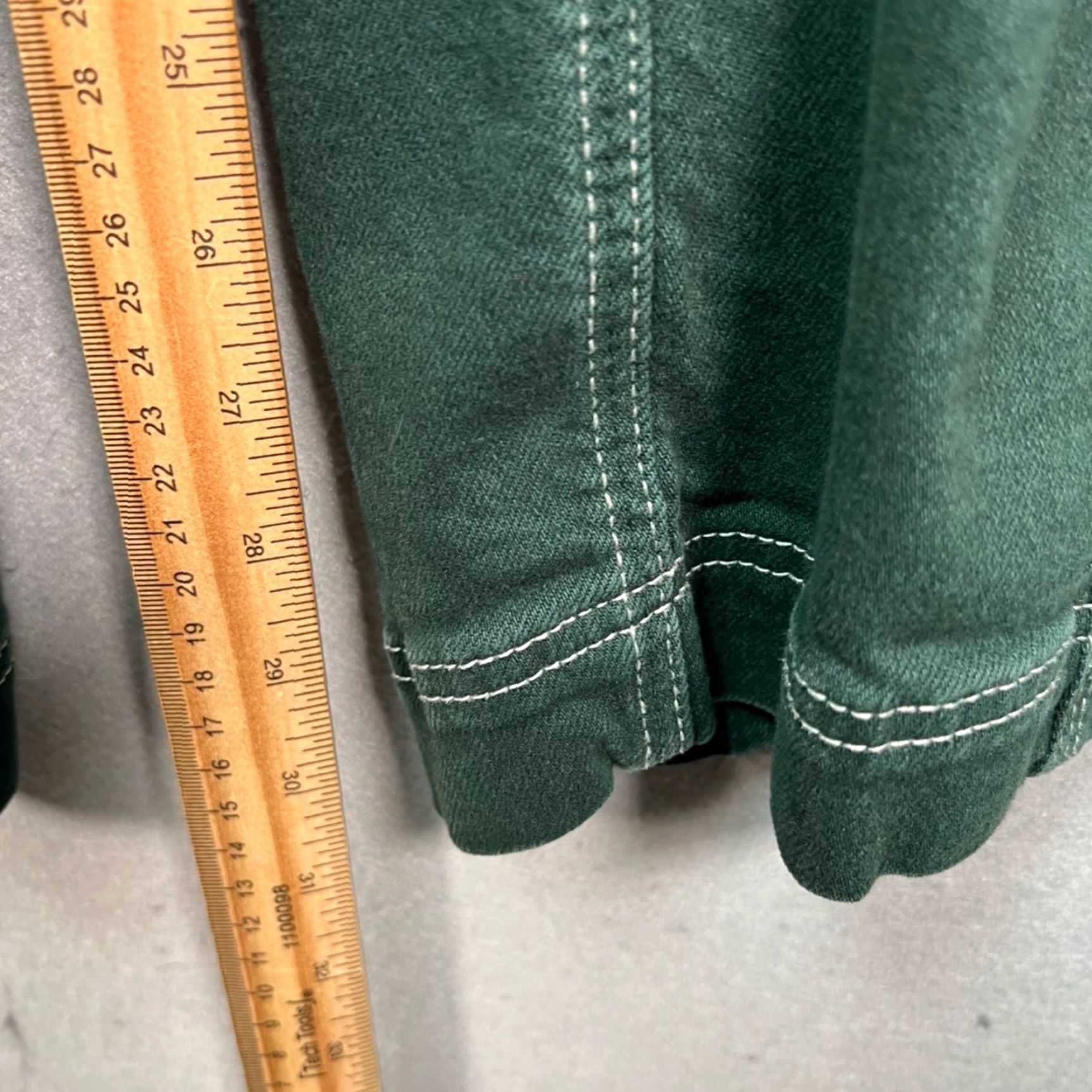 Free People Free People Jeans Womens 27 Green Flare Denim 5-Pocket High Rise Cotton Blend Bohemian Shoes Not Applicable Size 27" / US 4 / IT 40 - 7 Thumbnail