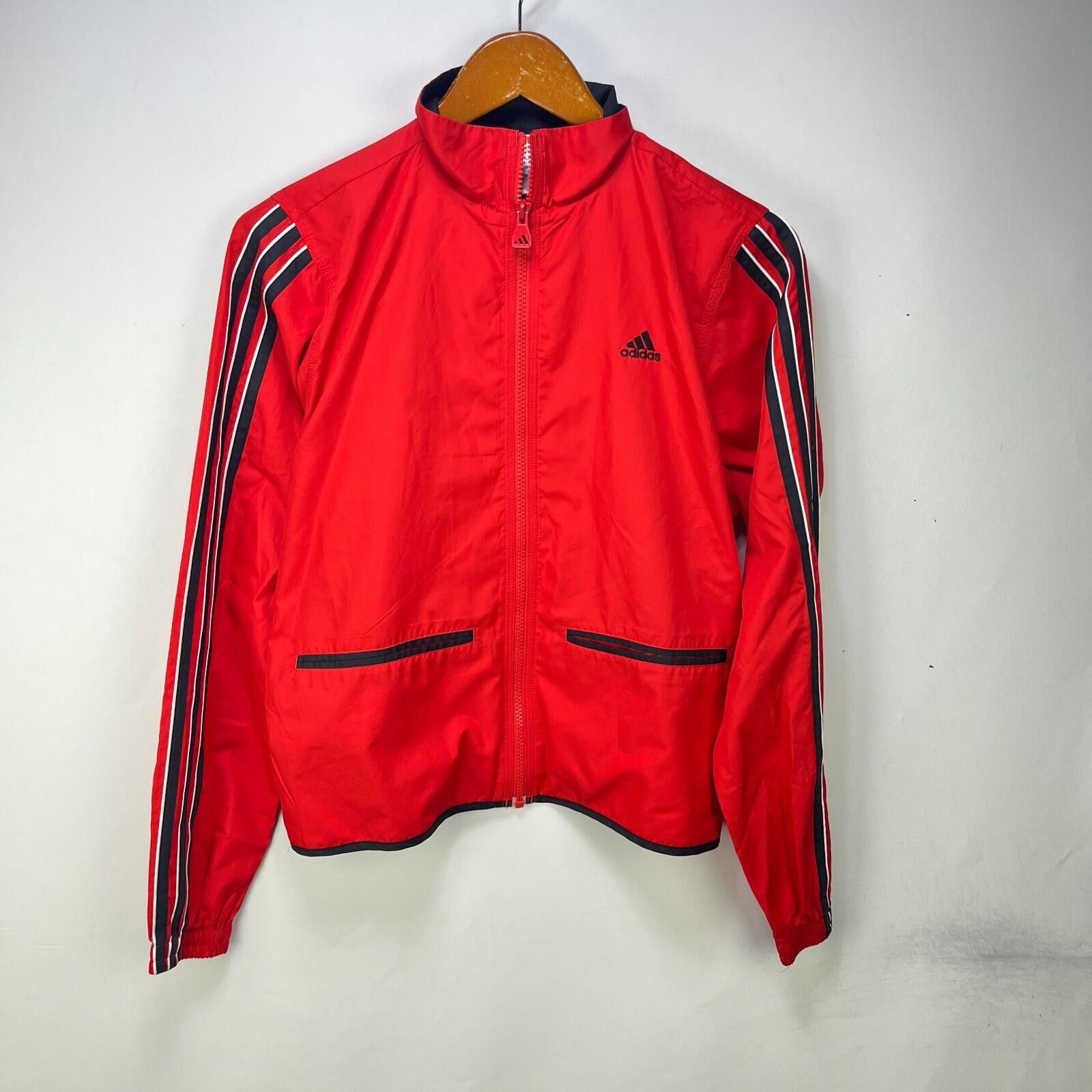Adidas Vintage Y2K Adidas Red Windbreaker Jacket Women's M Size M / US 6-8 / IT 42-44 - 1 Thumbnail