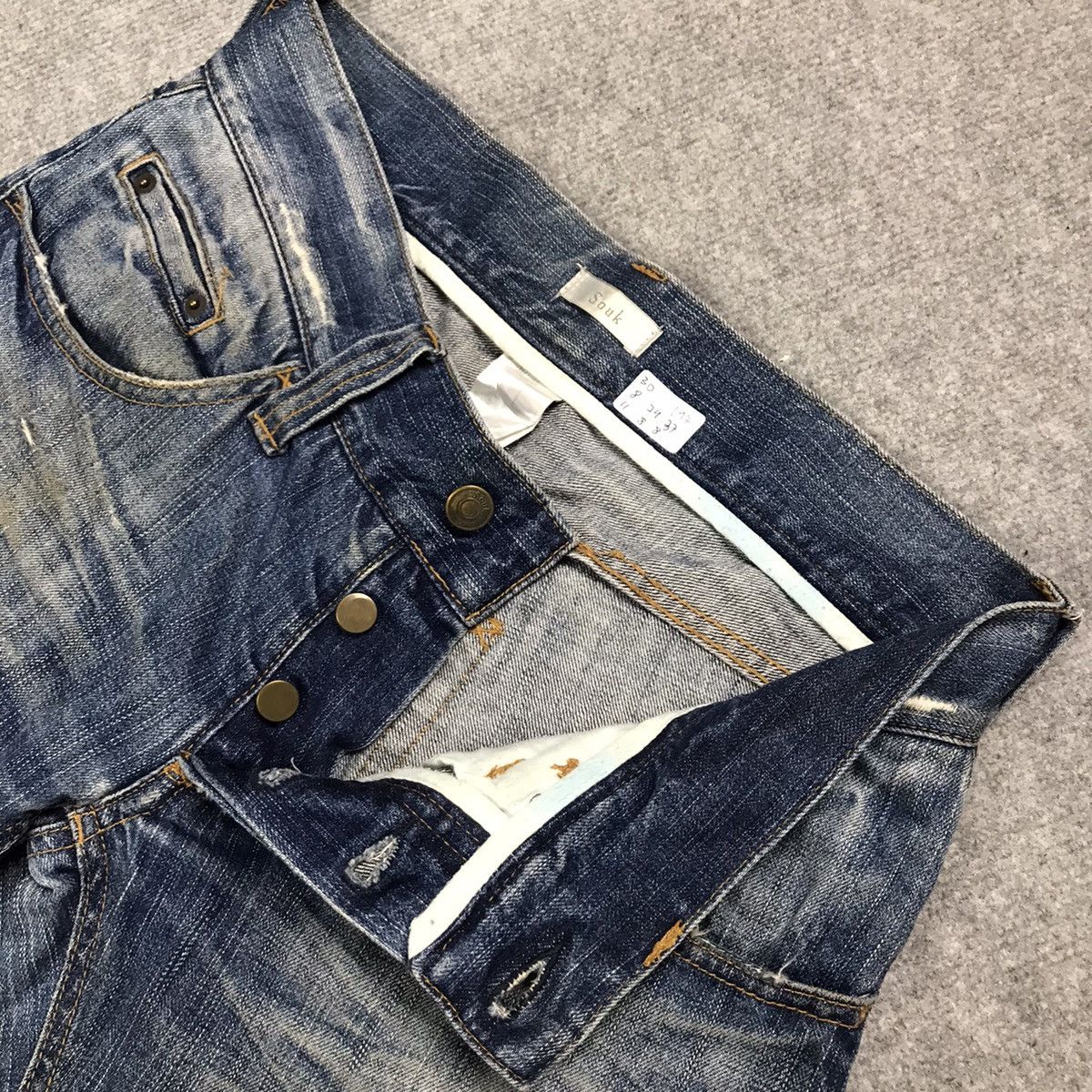 Japanese Brand DISTRESSED JEANS SOUK DENIM PANTS Size US 30 / EU 46 - 17 Thumbnail