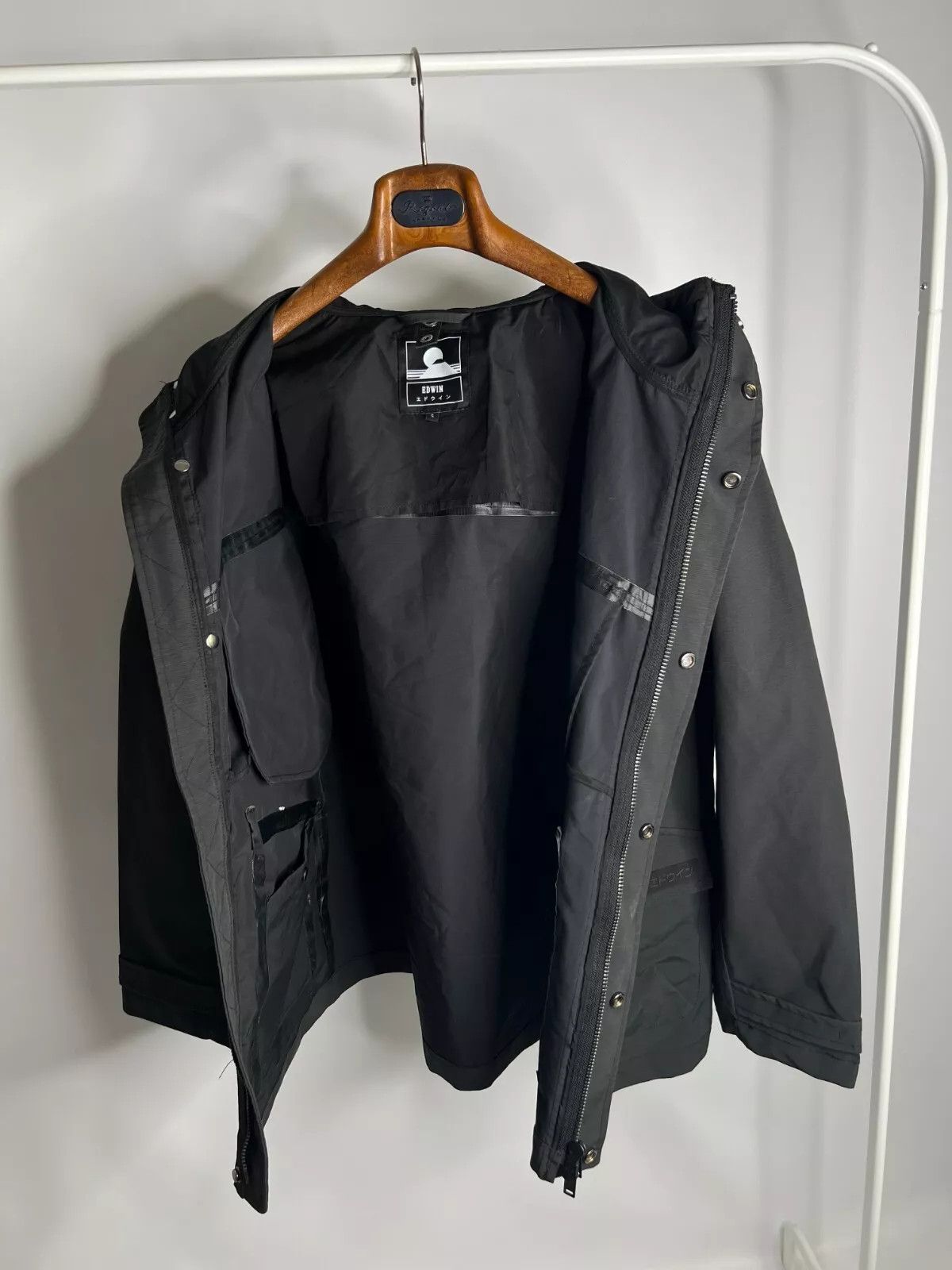Edwin Edwin Men's Graphite Waterproof Rip Stop Shelter Jacket Size US S / EU 44-46 / 1 - 12 Thumbnail