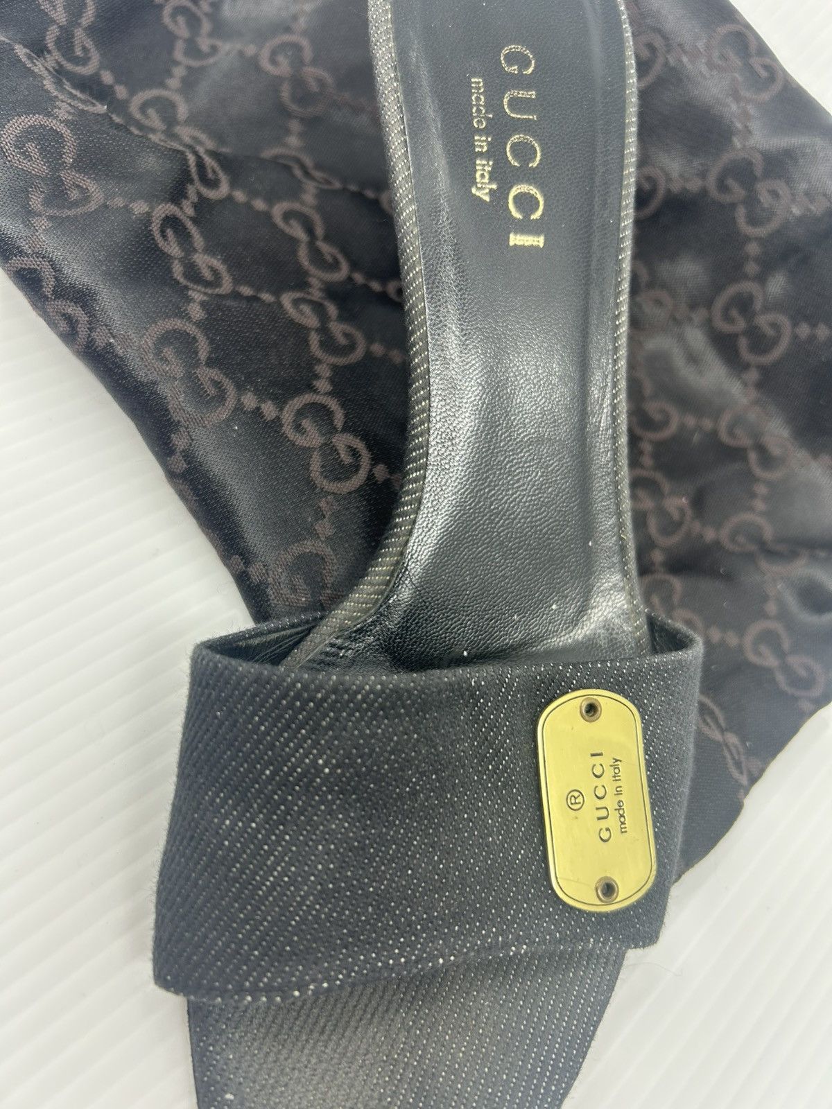 Gucci Gucci Black denim sandals Size US 7 / IT 37 - 2 Thumbnail