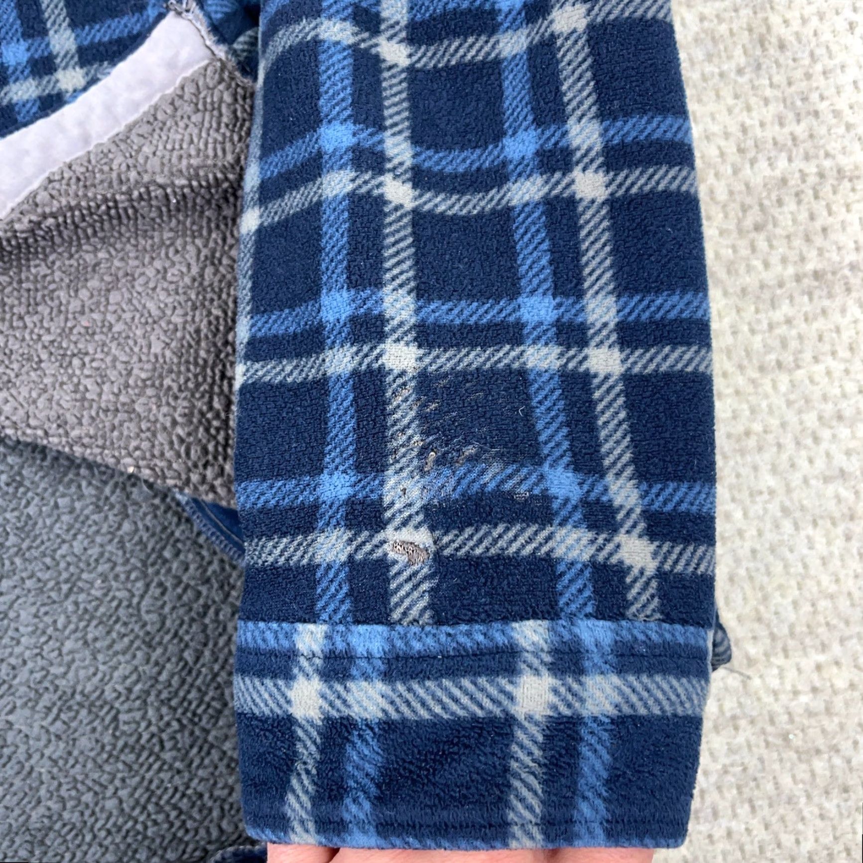 Vintage Boston Traders Shacket Men XL Blue Plaid Fleece Shirt Jacket Sherpa Lined A24* Size US XL / EU 56 / 4 - 5 Thumbnail